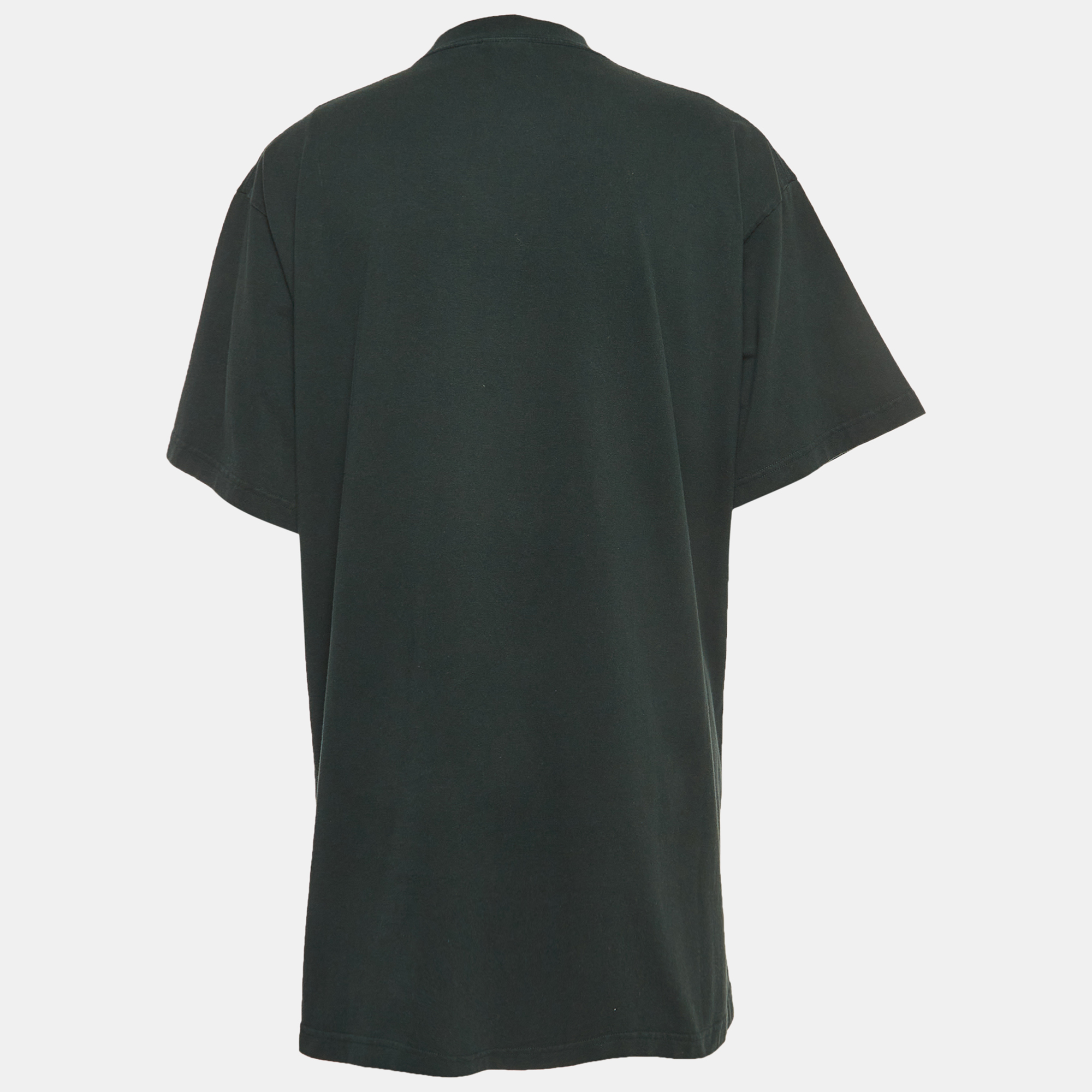 

Balenciaga X Adidas Dark Green Logo Embroidered T-Shirt