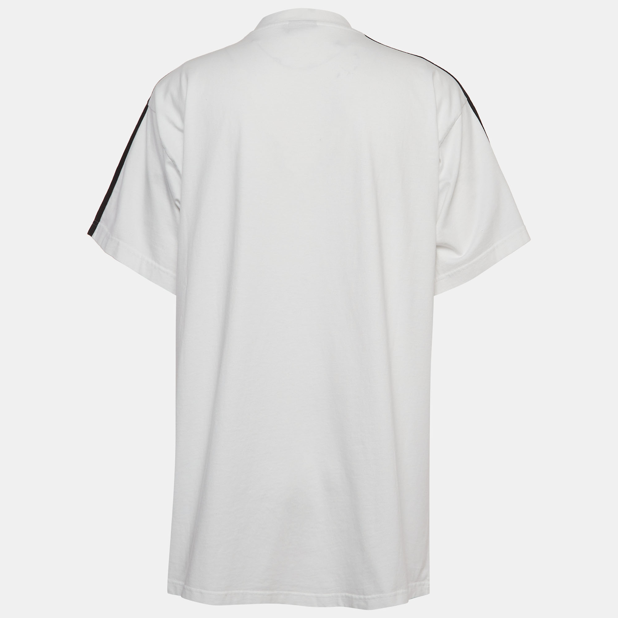 

Balenciaga X Adidas White Logo Print Cotton Oversized T-Shirt