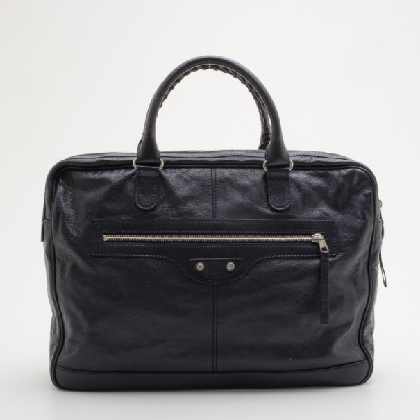 Balenciaga Black Mens Fettuccia Cerata Bag