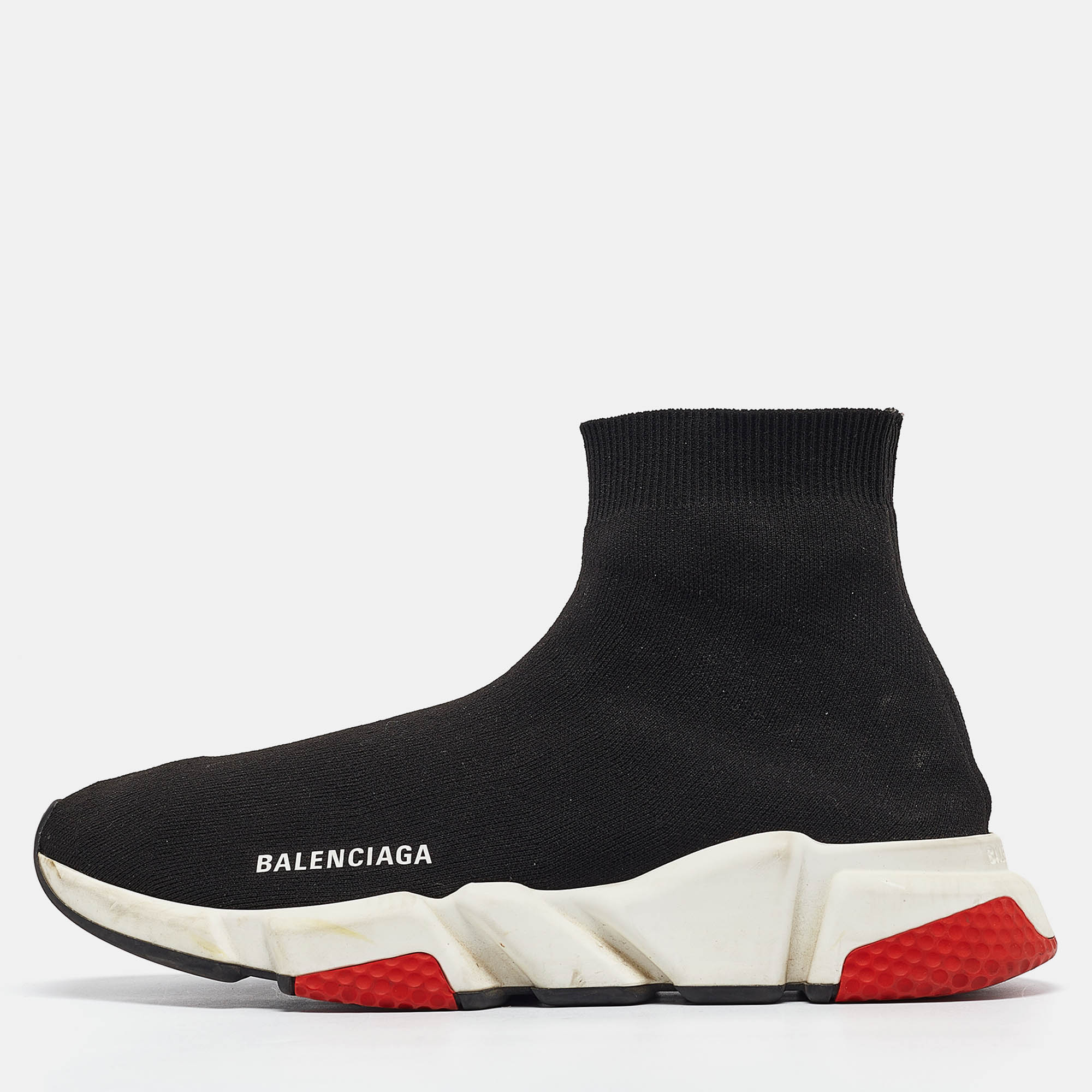 

Balenciaga Black Knit Fabric Speed Trainer Sneakers Size