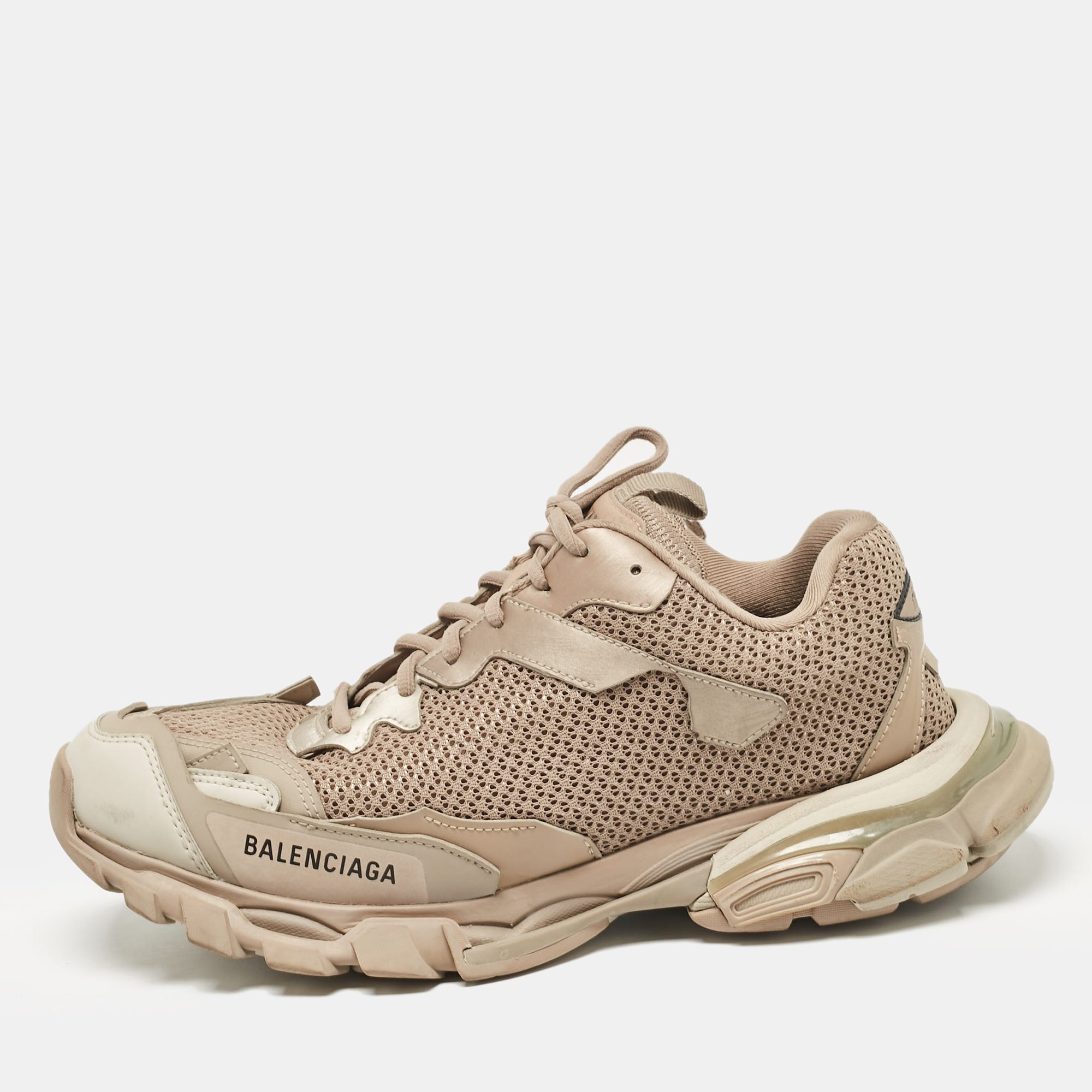 

Balenciaga Dark Beige Mesh and Leather Track 3 Sneakers Size