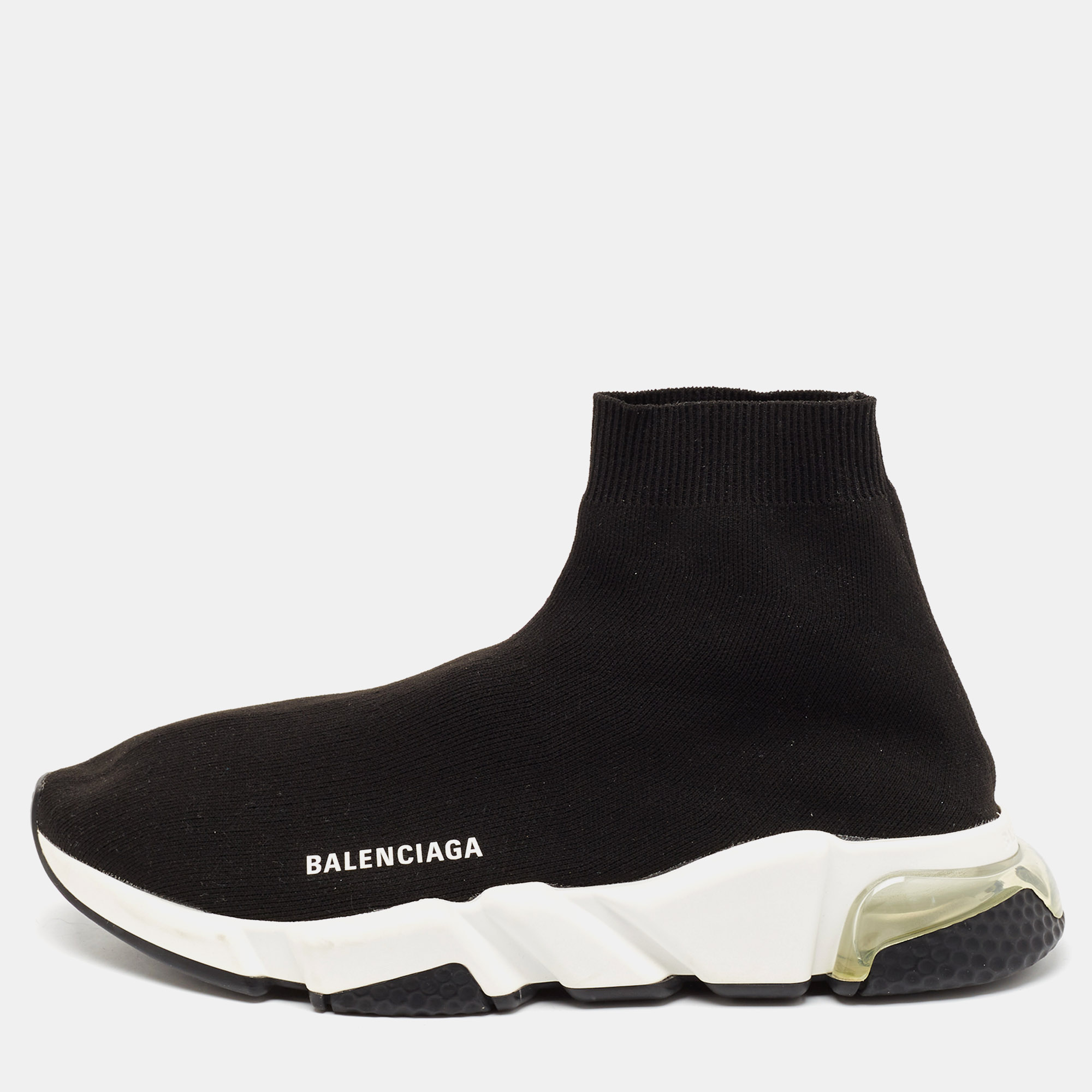 

Balenciaga Black Knit Fabric Speed Trainer Sneakers Size