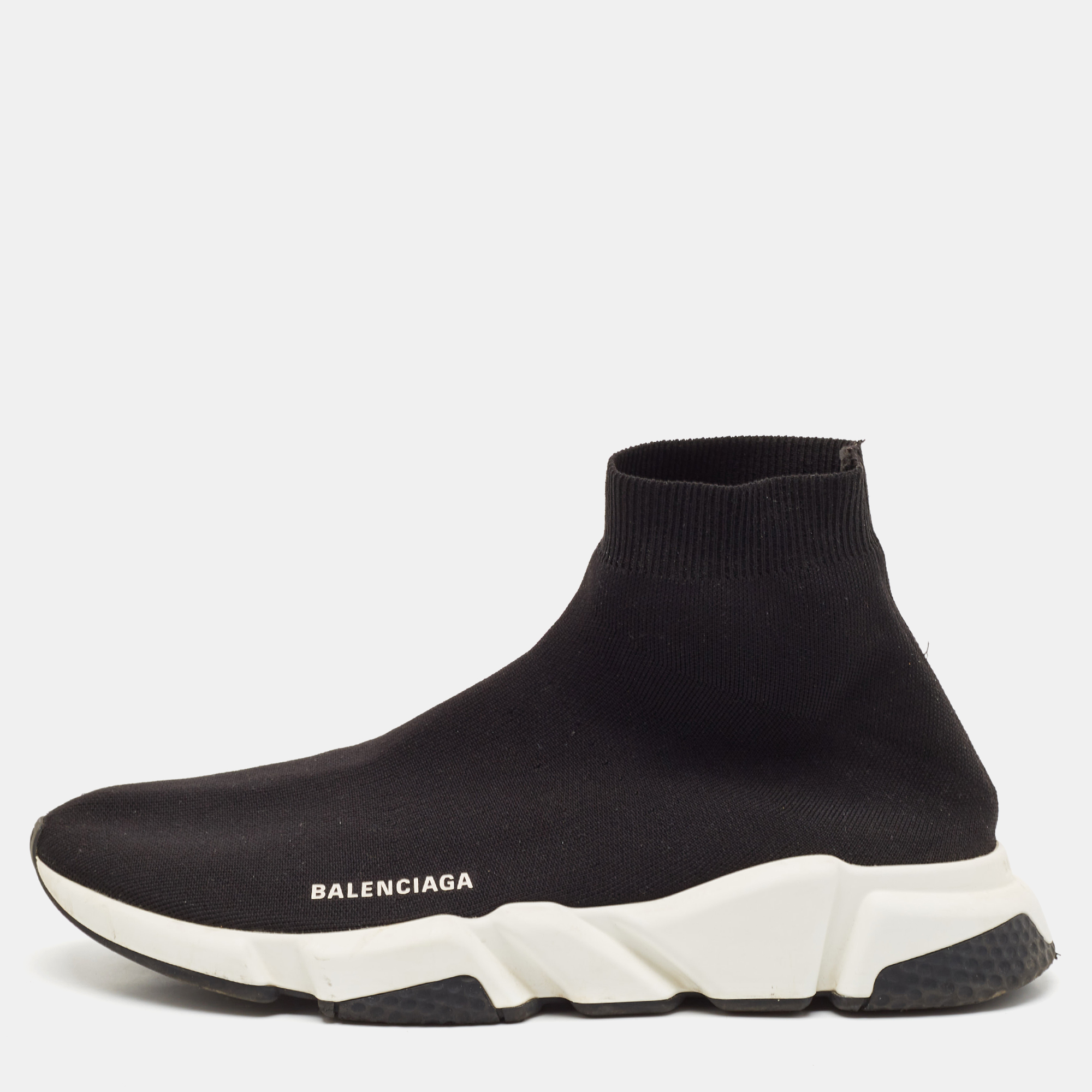 

Balenciaga Black Knit Fabric Speed Trainer Sneakers Size