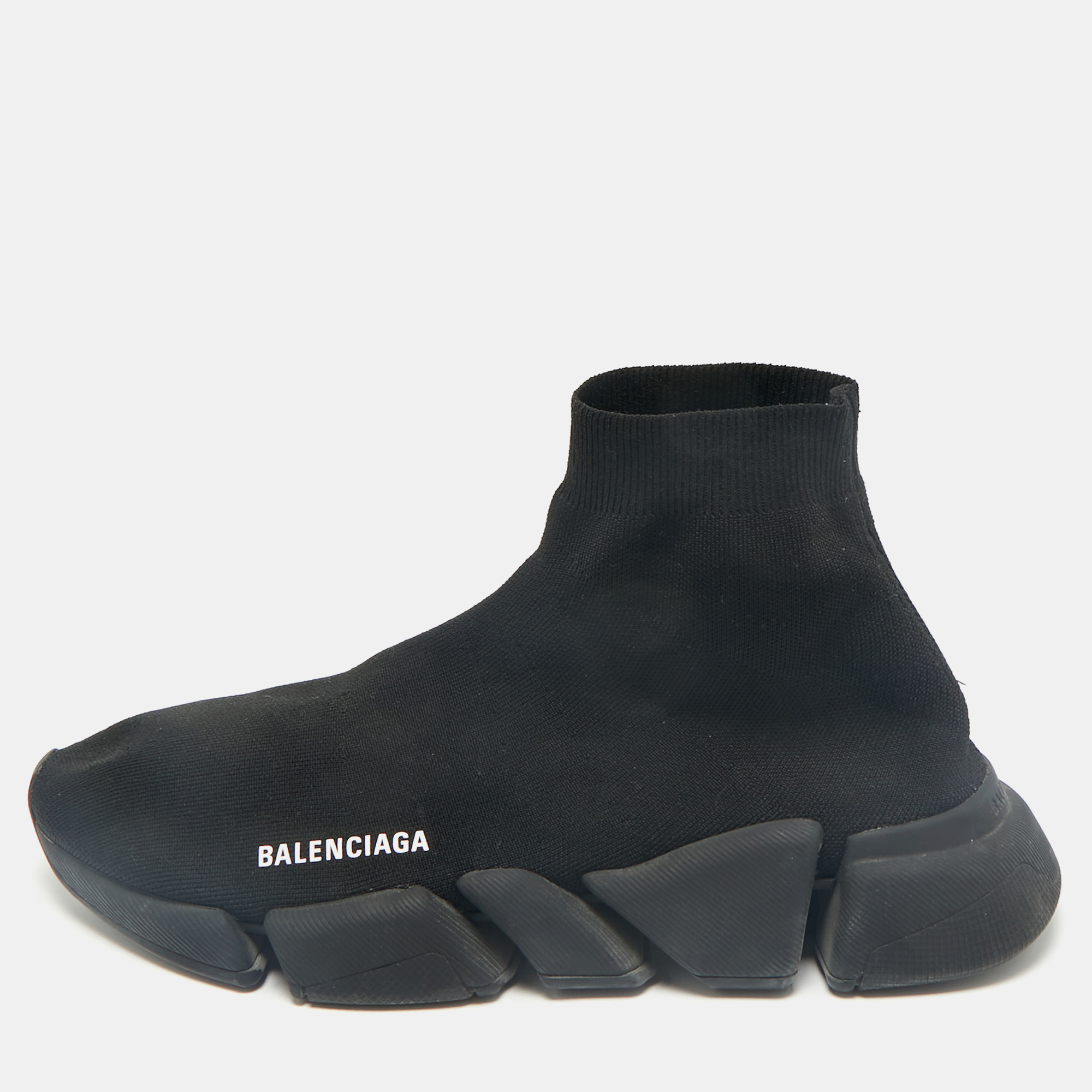 

Balenciaga Black Knit Fabric Speed Trainer Sneakers Size