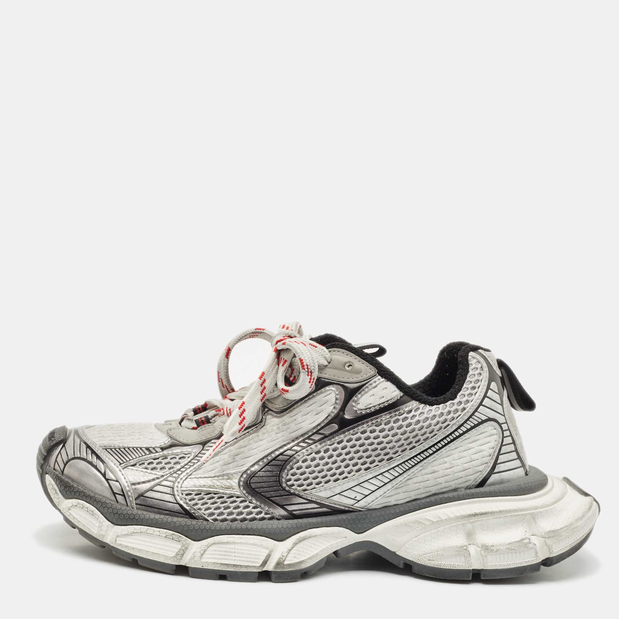 

Balenciaga Grey Faux Leather and Mesh 3XL Sneakers Size