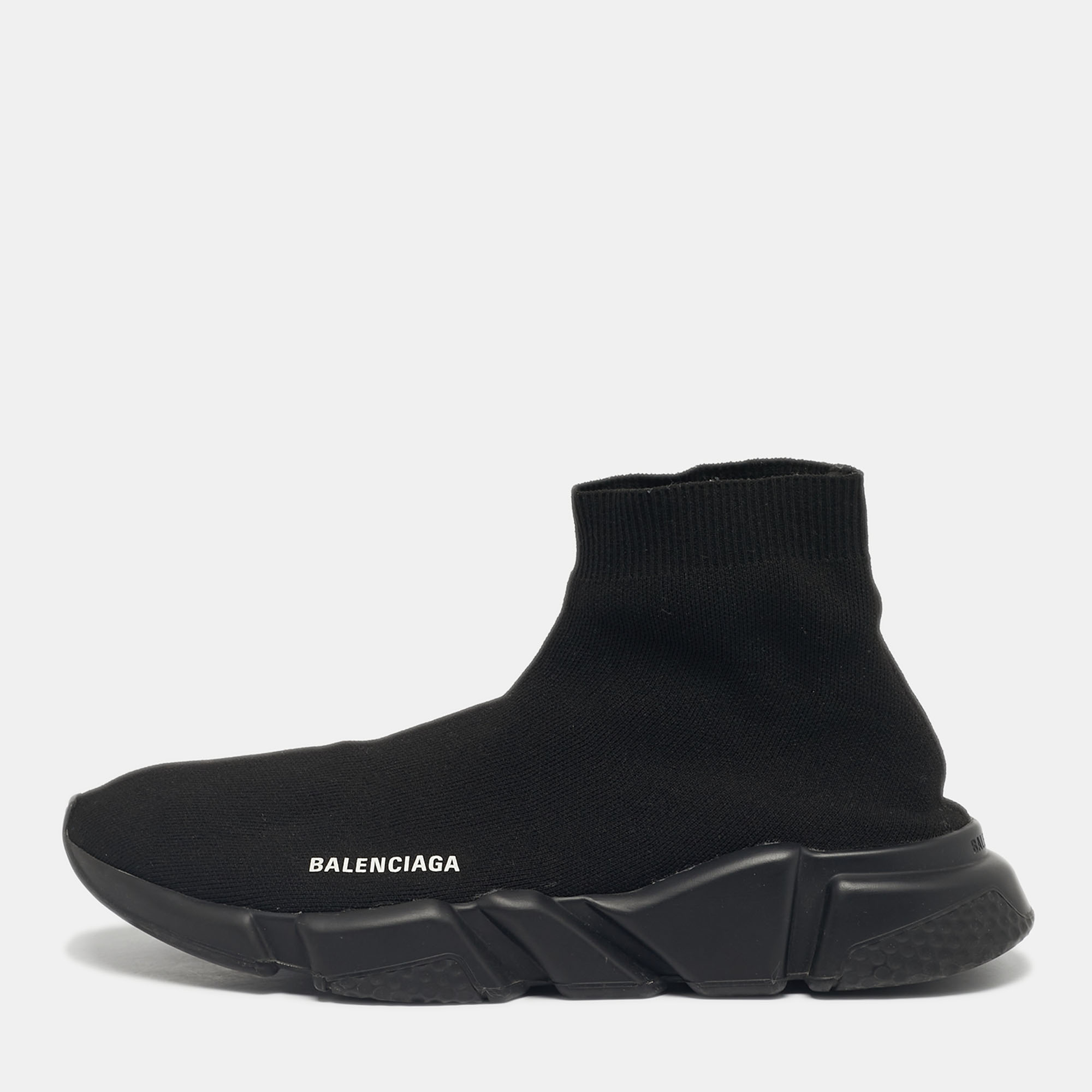 

Balenciaga Black Knit Fabric Speed Trainer Sneakers Size