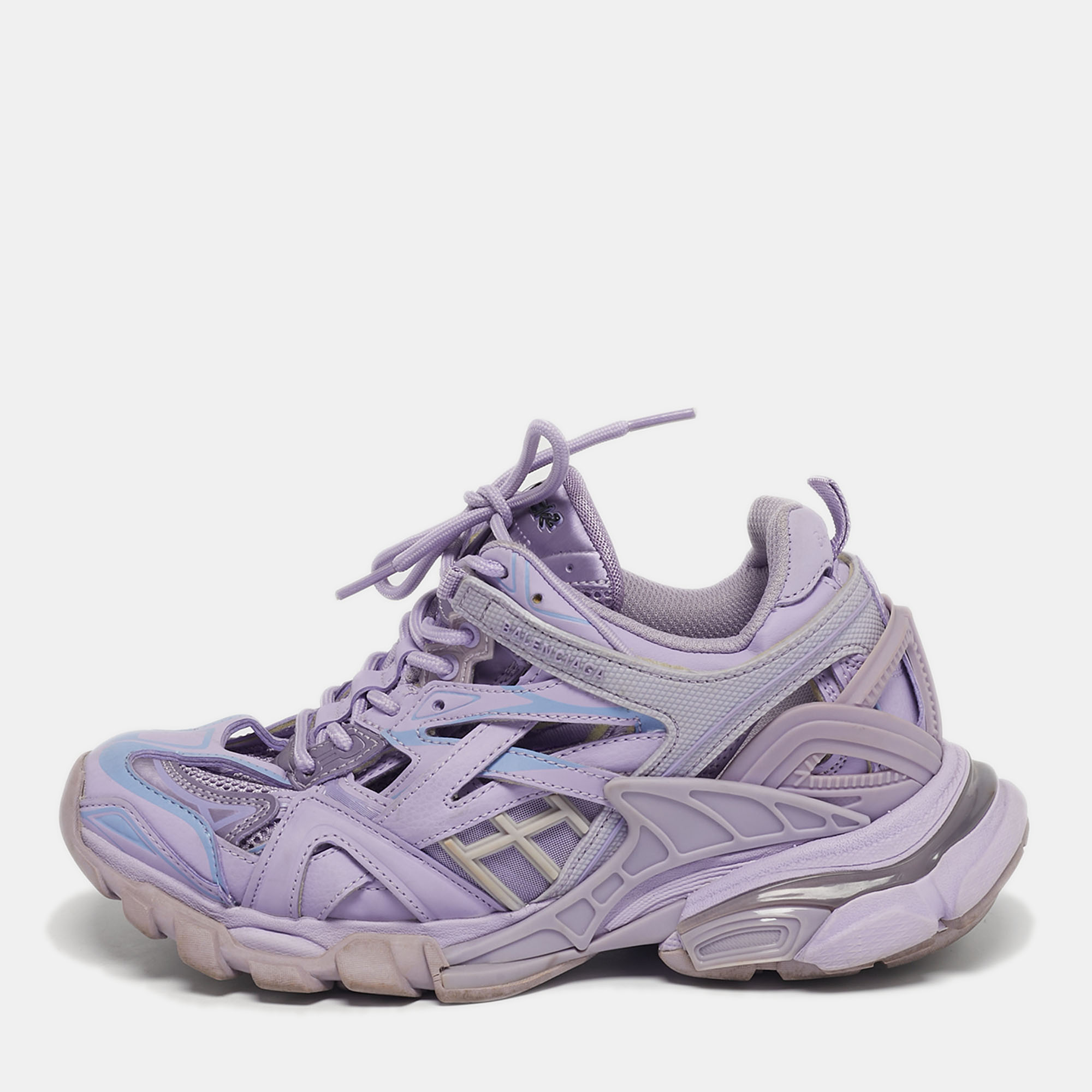 

Balenciaga Track 2 Size  Purple Leather and Rubber Lace Up Sneakers