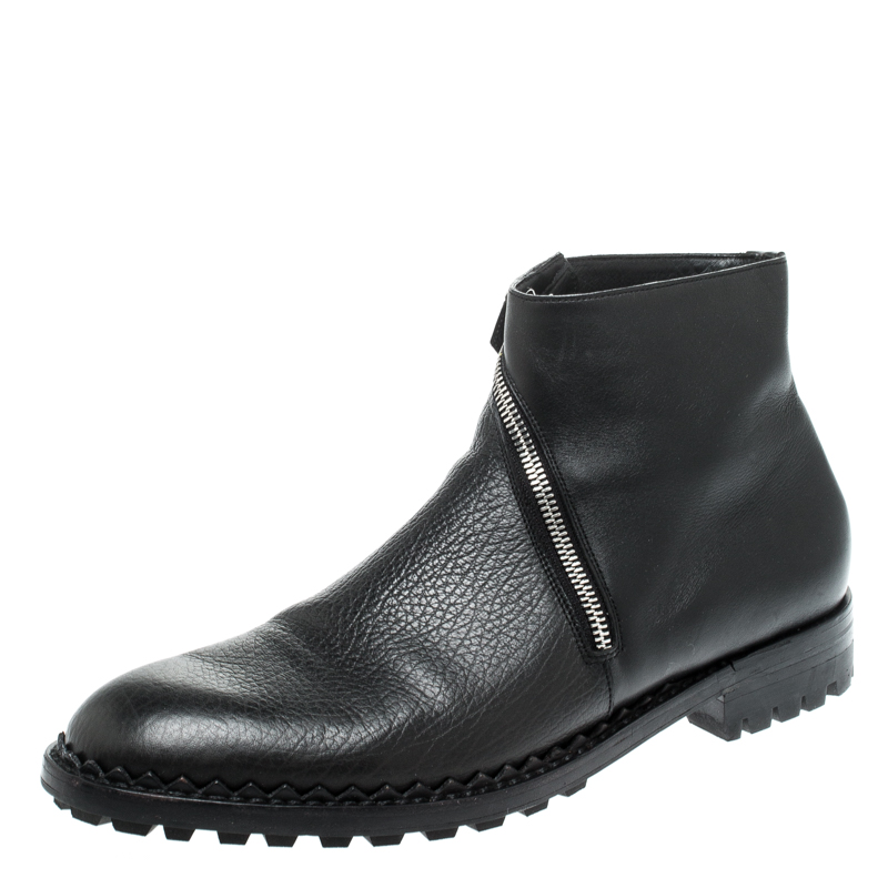 Leather boots Balenciaga Black size 44 EU in Leather  28719573