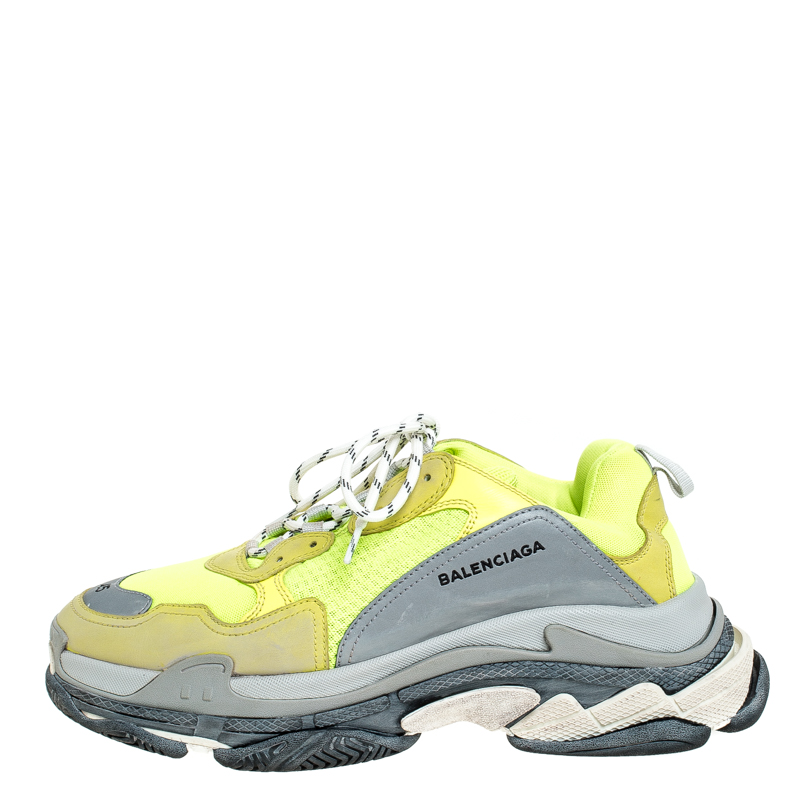 

Balenciaga Multicolor Mesh, Nubuck And Leather Triple S Platform Sneakers Size