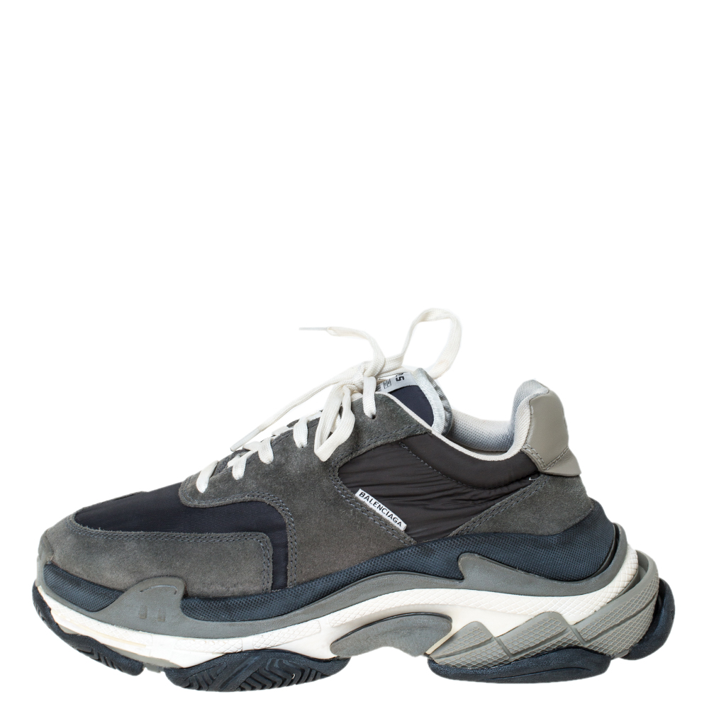 

Balenciaga Multicolor Leather/Mesh Triple S Lace Up Sneakers Size
