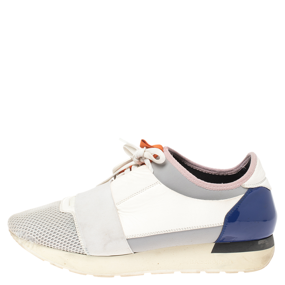 

Balenciaga Multicolor Mesh, Leather And Suede Race Runners Sneakers Size