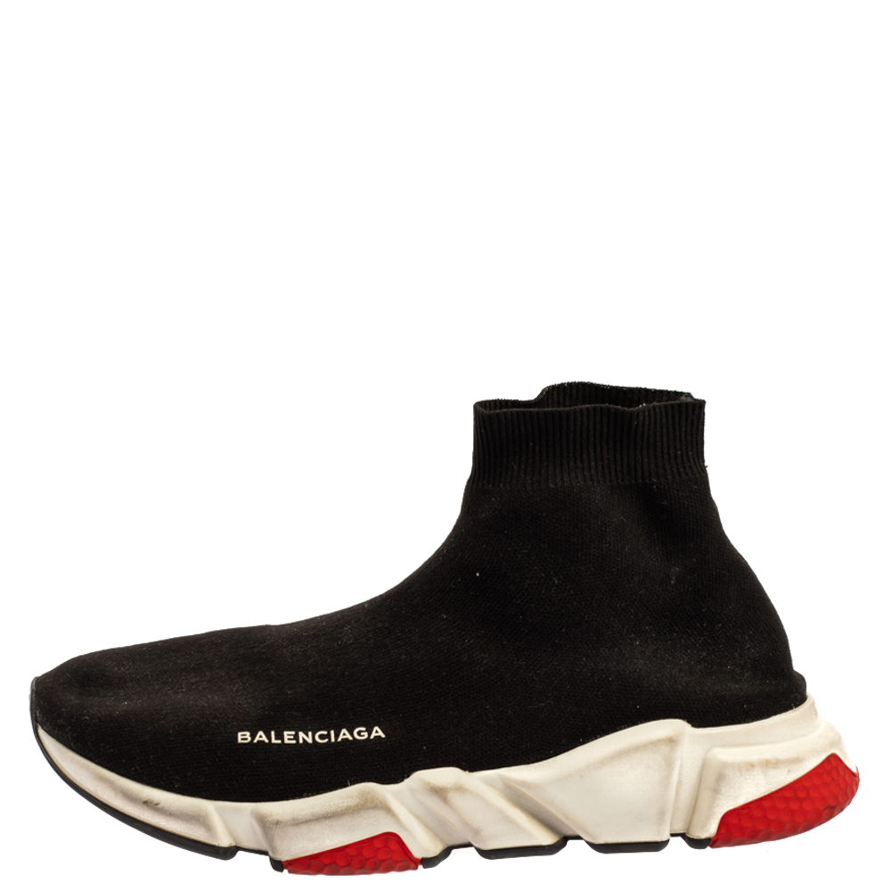 

Balenciaga Black Knit Speed High Top Sock Sneakers Size