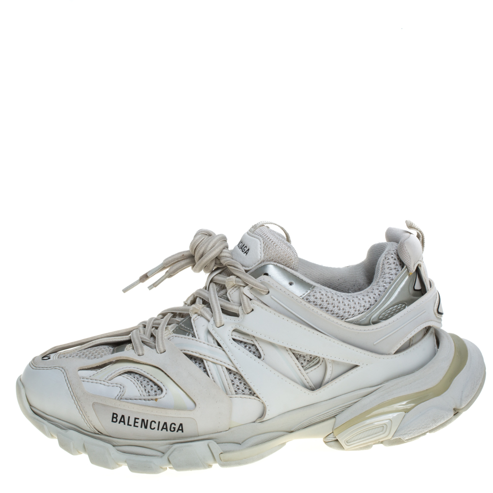 

Balenciaga White Leather And Mesh Track Trainers Sneakers Size