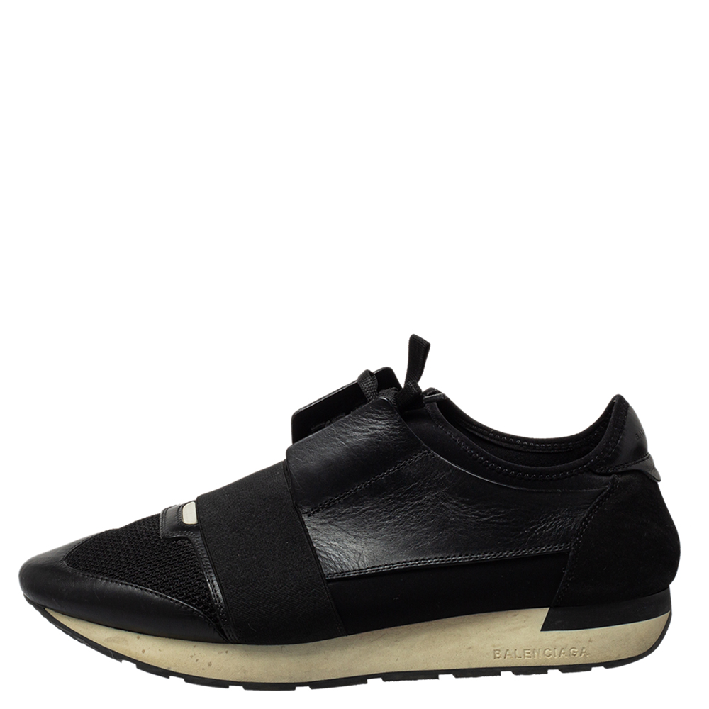 

Balenciaga Black Mesh And Suede Race Runner Sneakers Sizs