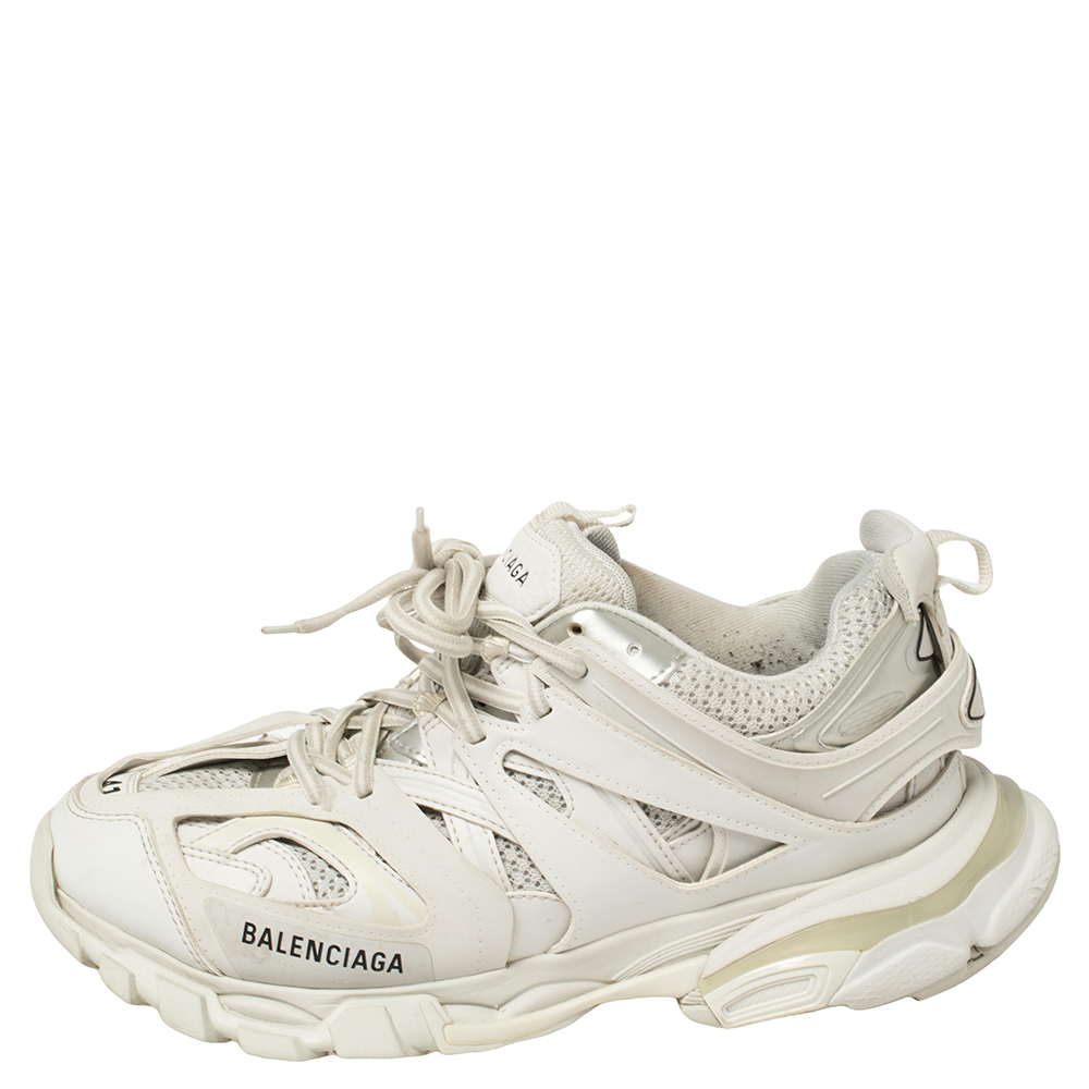 

Balenciaga White Leather And Mesh Track Trainers Sneakers Size