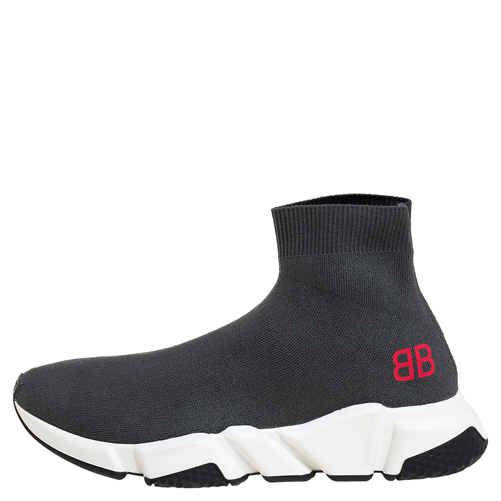 

Balenciaga Grey Knit Fabric Speed Trainers High Top Sneaker Size