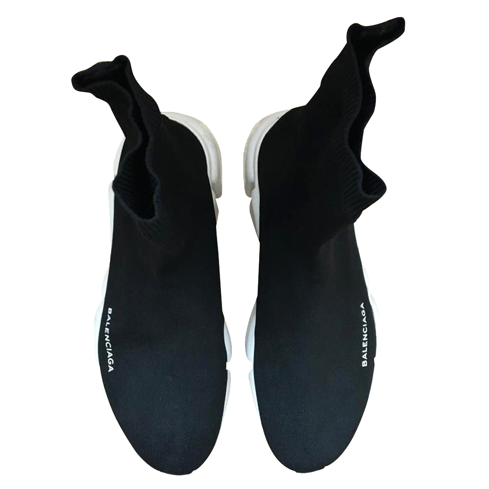 

Balenciaga Black High Top Speed Trainer Sneakers Size US 8.5/EU