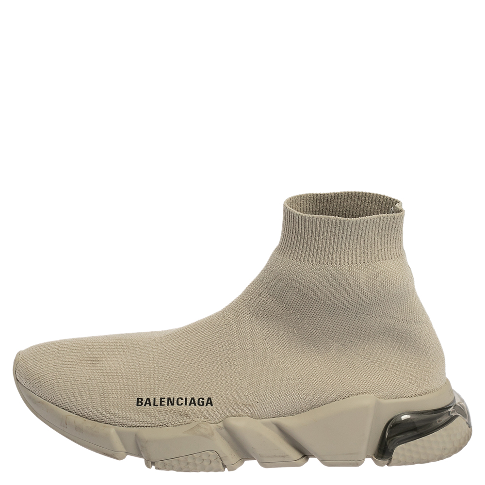 

Balenciaga Grey Knit Fabric Speed Sneakers Size