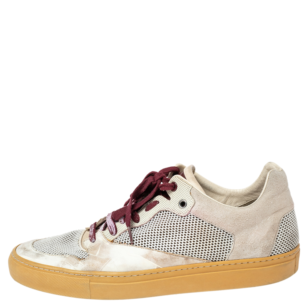 

Balenciaga White Mesh, Leather and Suede Low Top Sneakers Size