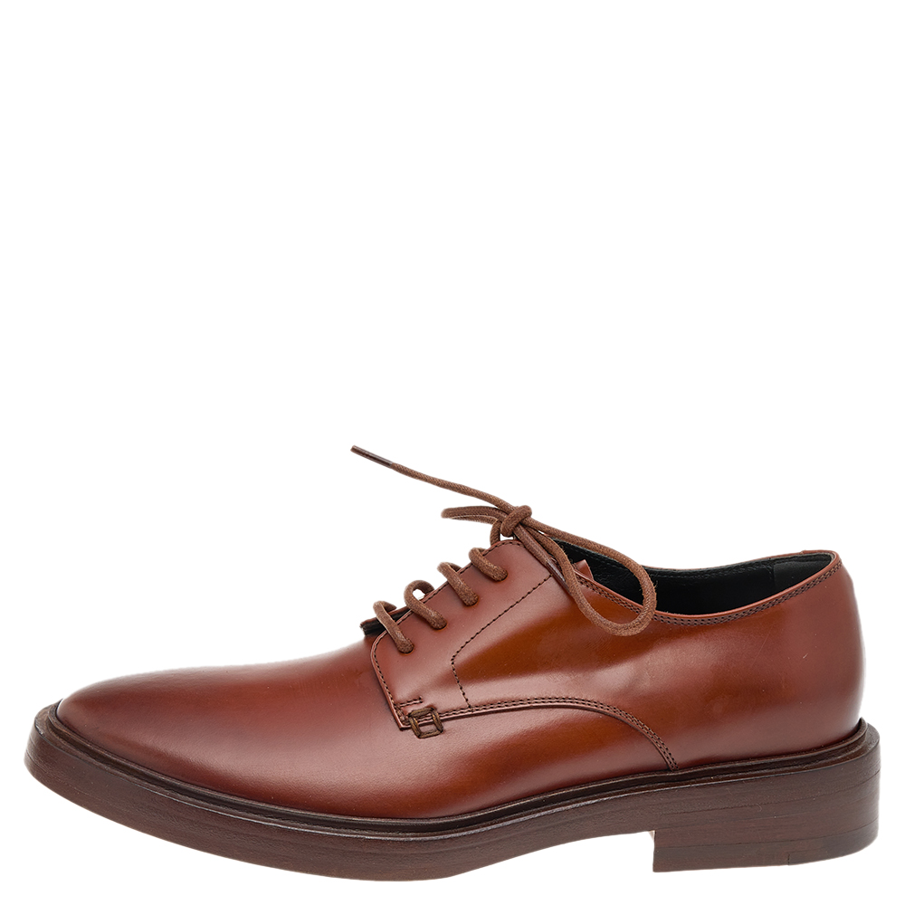 

Balenciaga Brown Leather Lace Up Derby Size