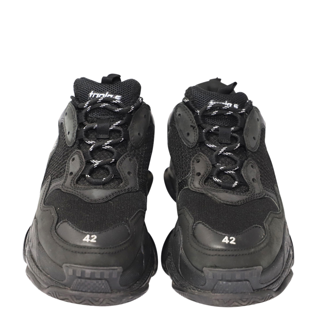 

Balenciaga Black Triple S Sneakers Size US 9/EU