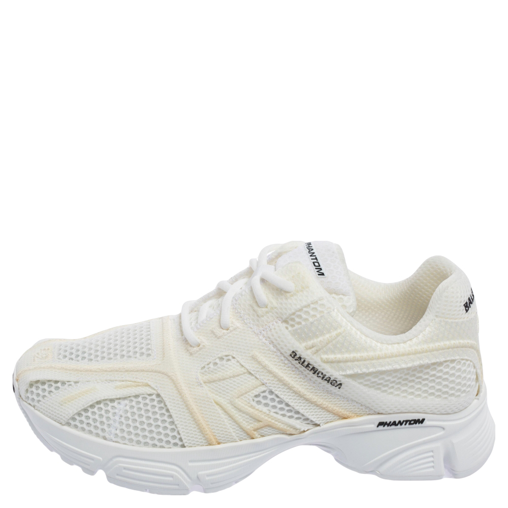 

Balenciaga White Mesh Phantom Low-Top Sneakers Size