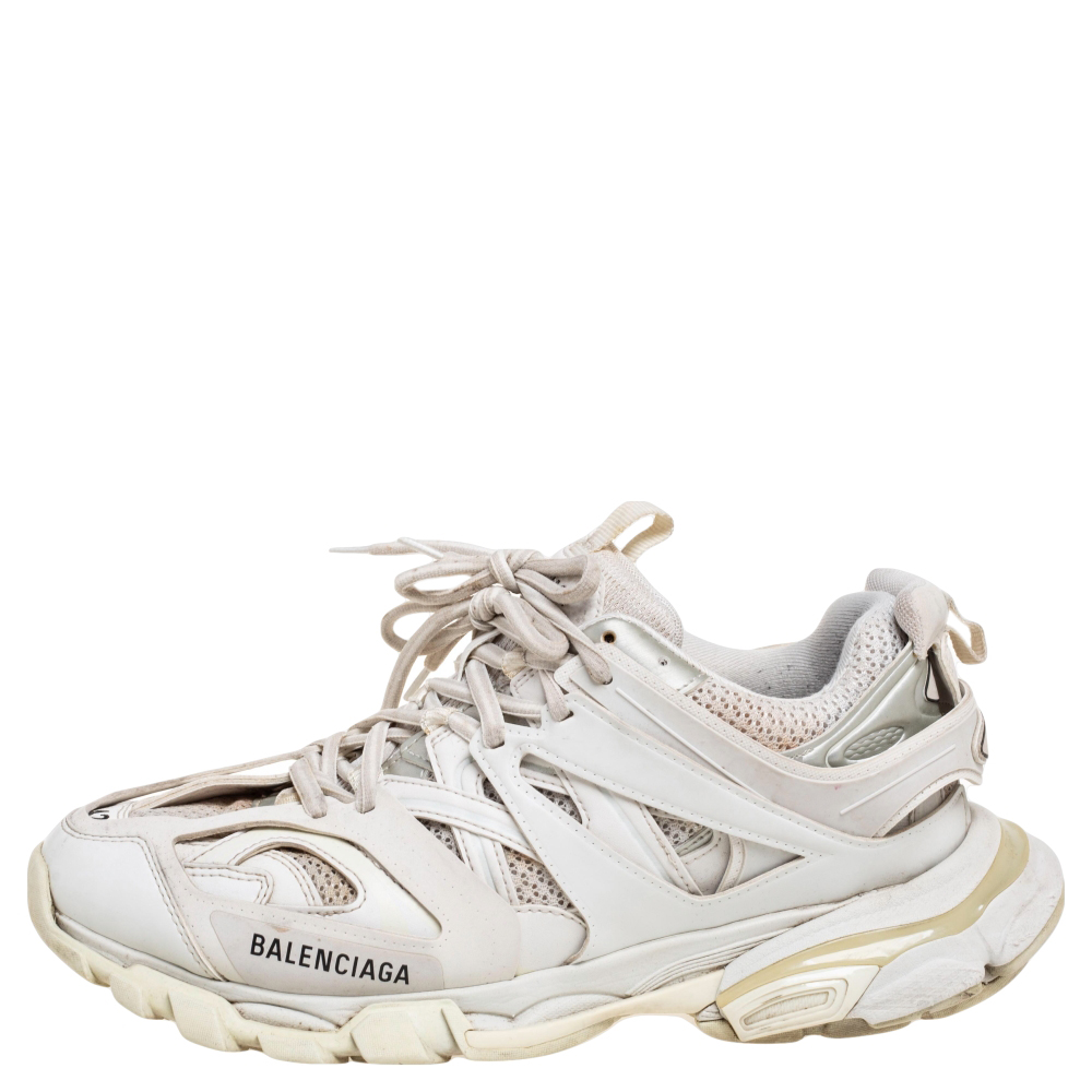 

Balenciaga White Leather And Mesh Track Trainers Sneakers Size