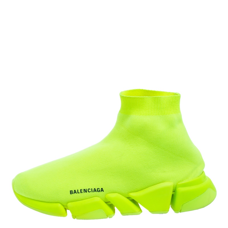 

Balenciaga Green Knit Fabric Speed High Top Sneakers Size