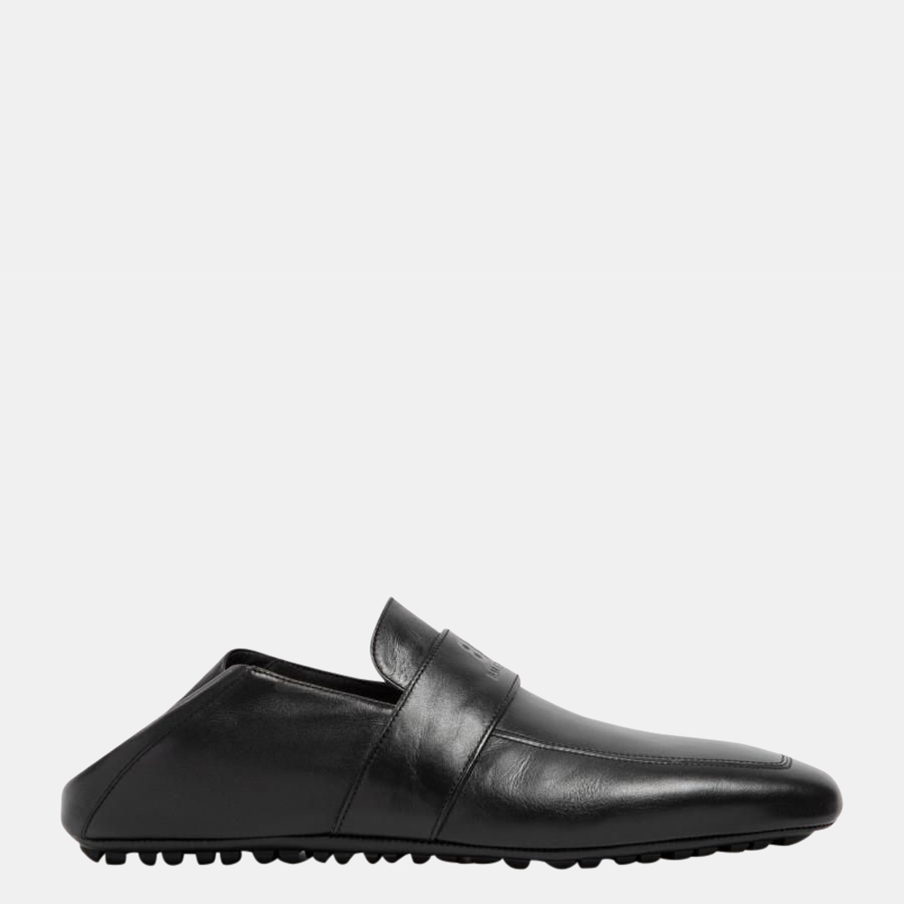 

Balenciaga Black Leather Slippers Size EU