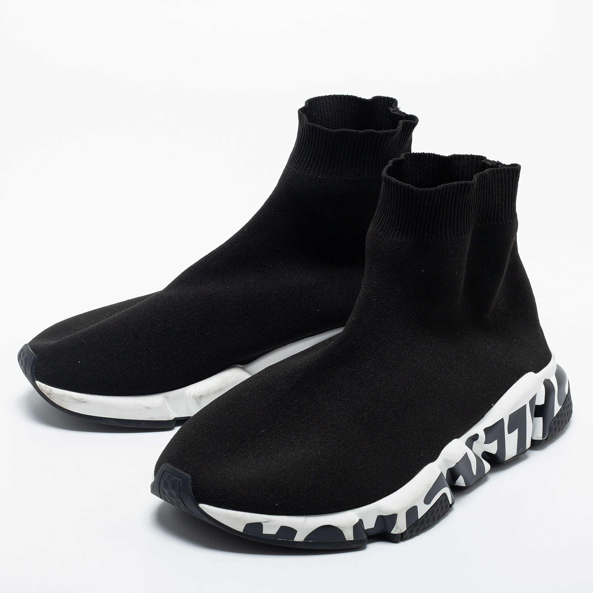 

Balenciaga Black Knit Fabric Socks Speed Sneakers Size