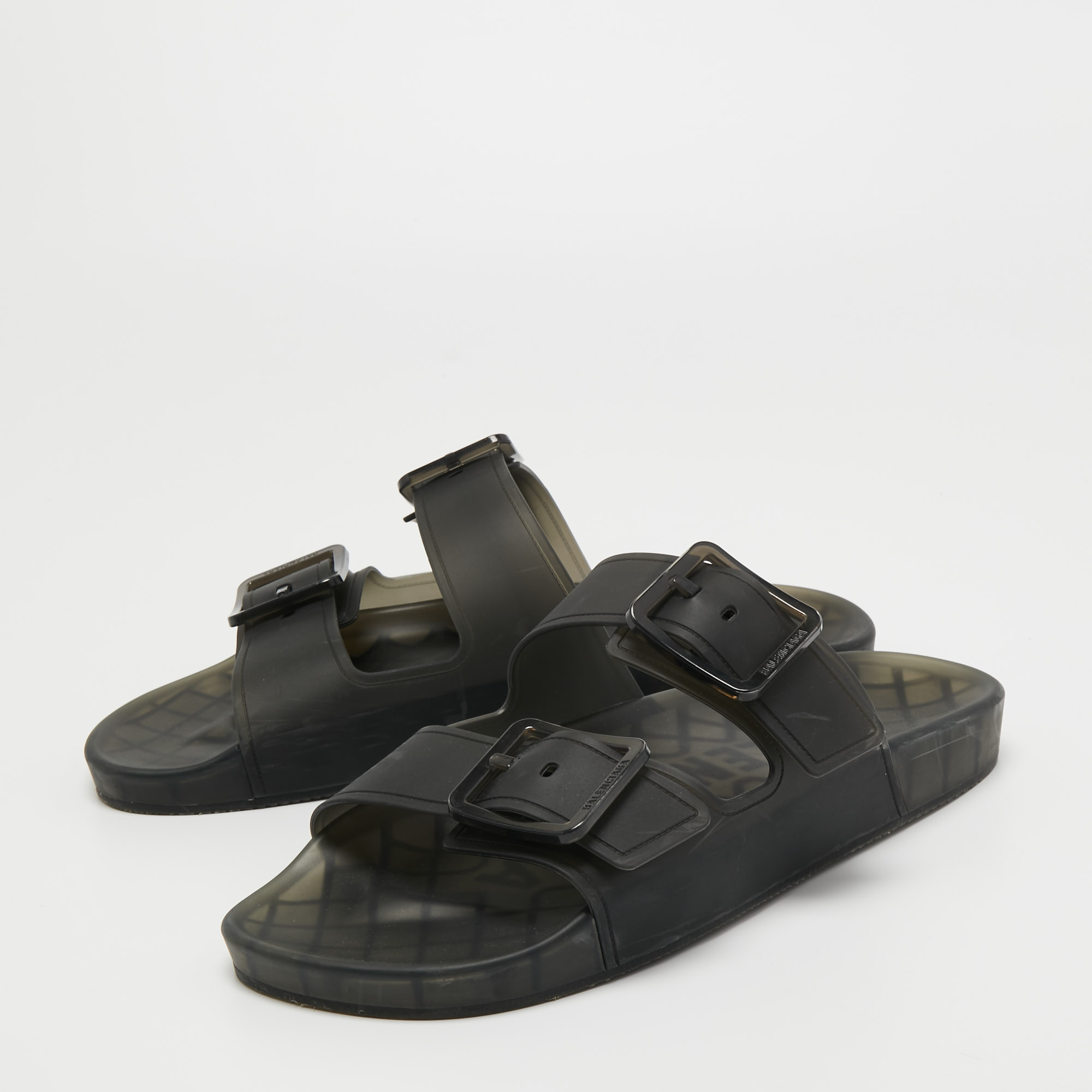 

Balenciaga Dark Grey Rubber Slides Size