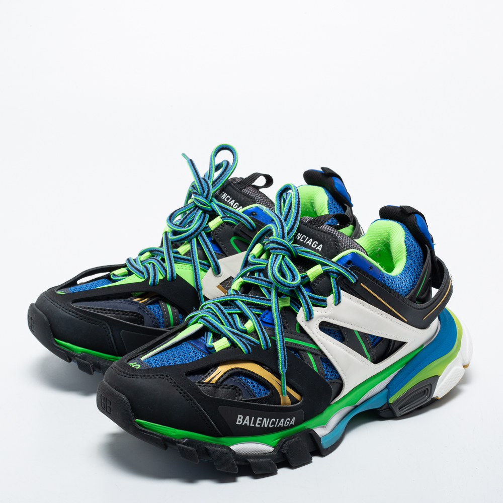 

Balenciaga Multicolor Leather and Mesh Track Sneakers Size