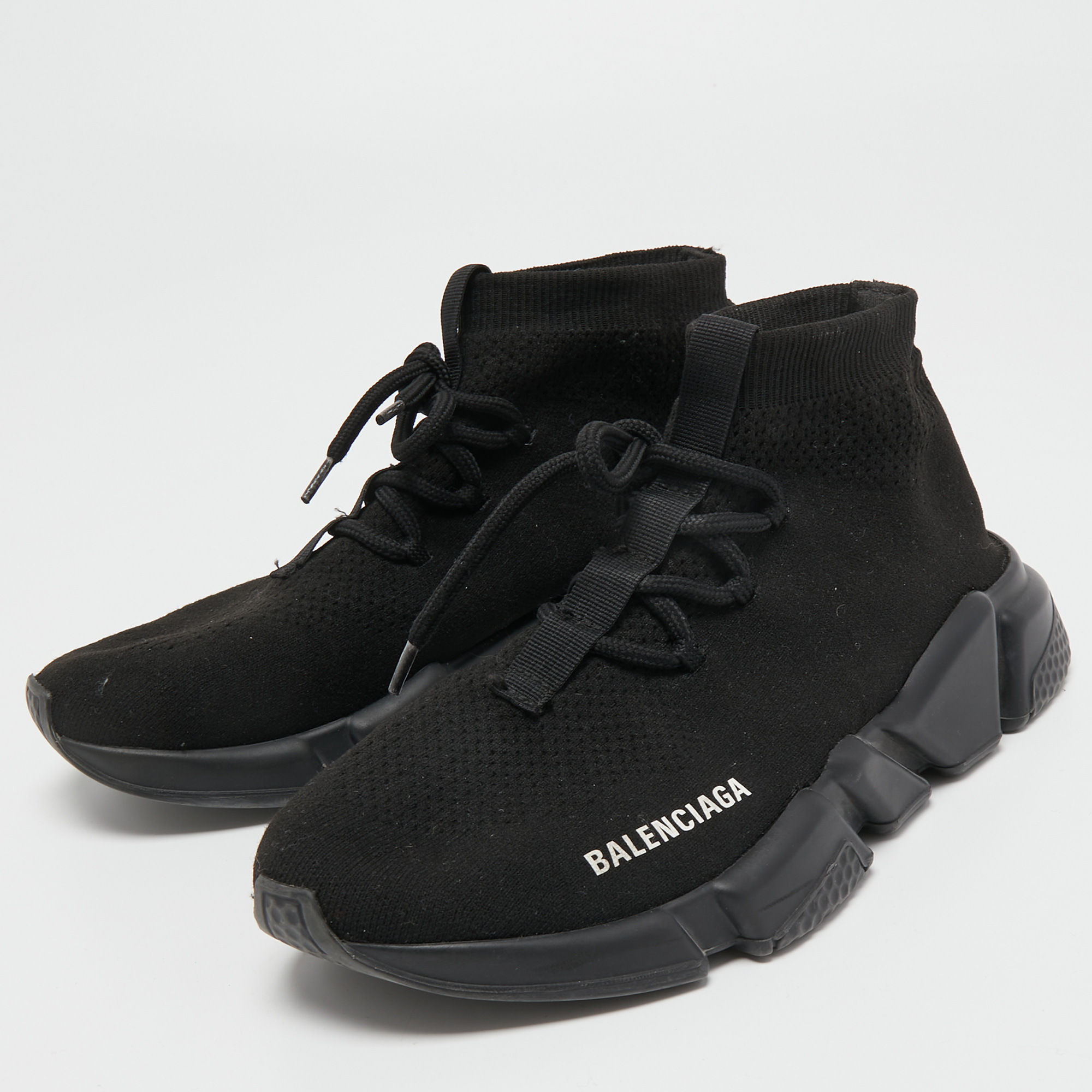 

Balenciaga Black Knit Fabric Speed Sneaker Size