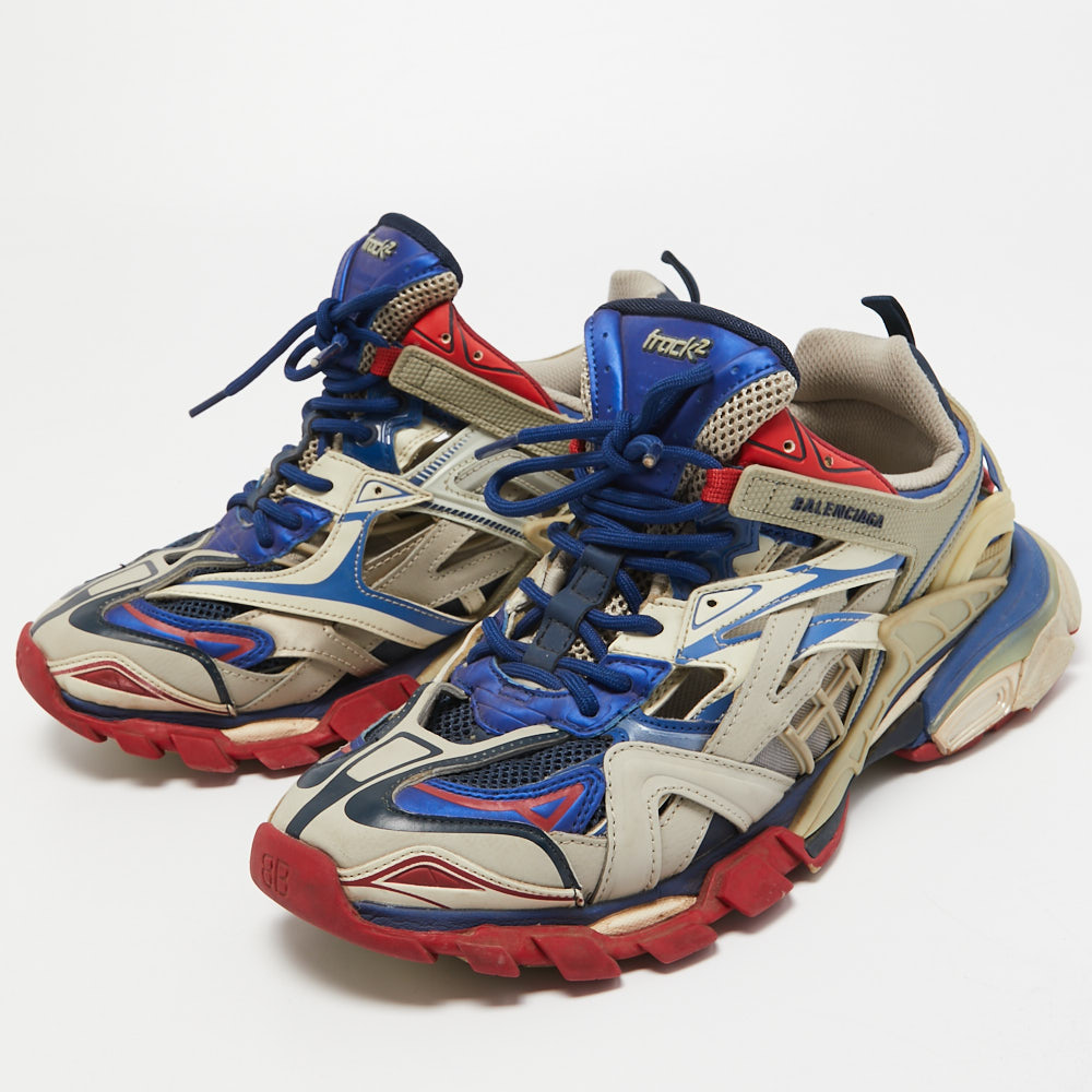 

Balenciaga Multicolor Rubber and Leather Track Sneakers Size