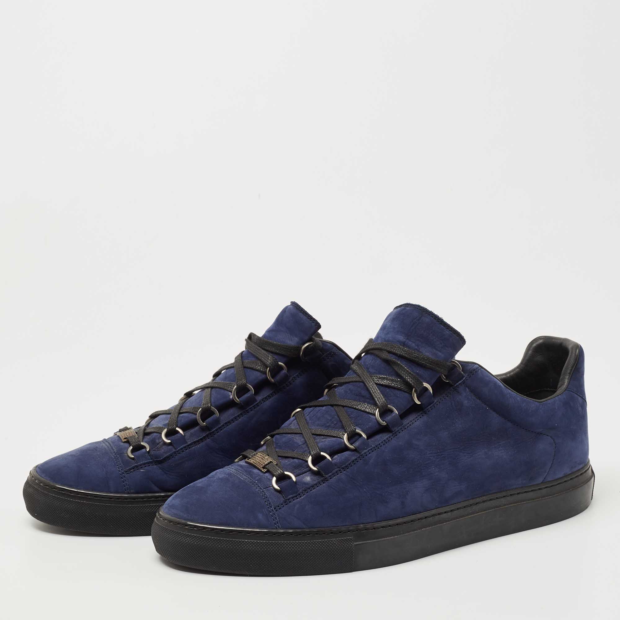 

Balenciaga Blue Nubuck Leather Arena Sneakers Size