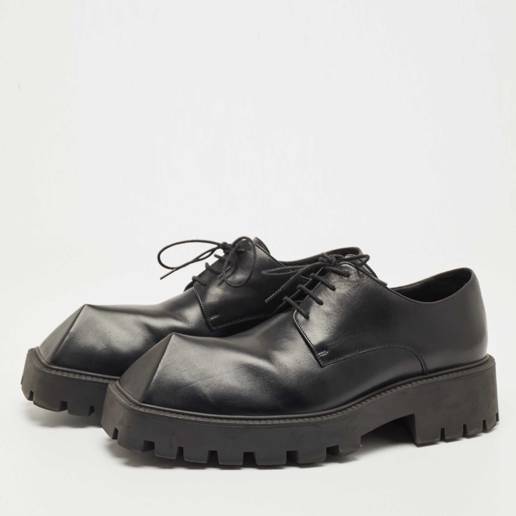 

Balenciaga Black Leather Rhino Derby Size