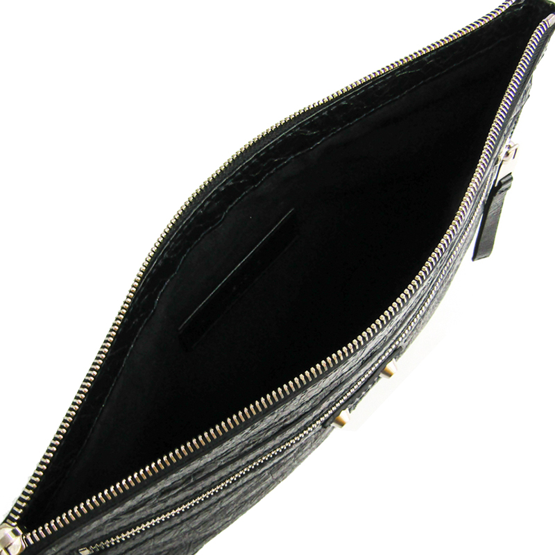 

Balenciaga Black Leather Classic Clip  Clutch
