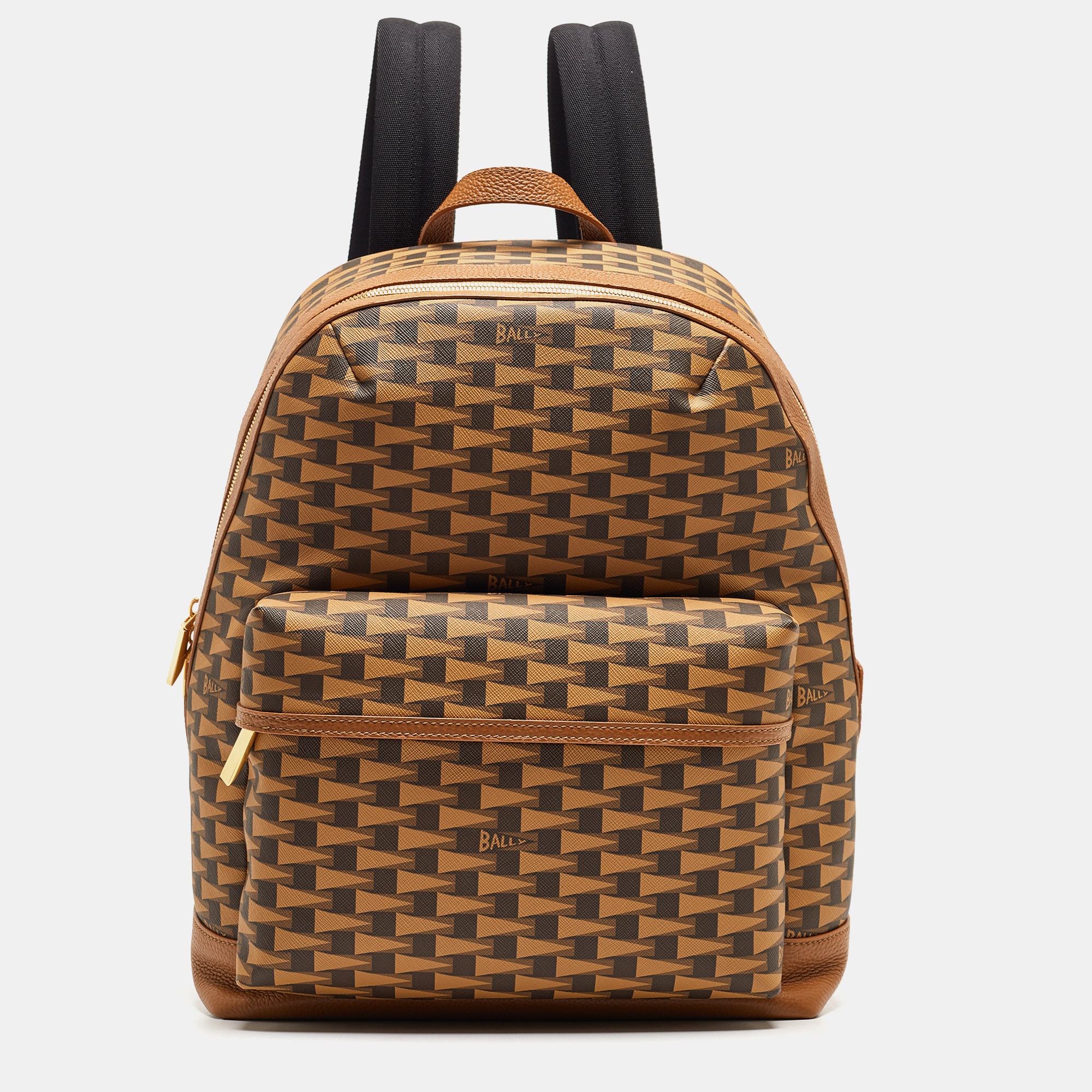 

Bally Brown Printed Coated Canvas Bord Trecky Backpack