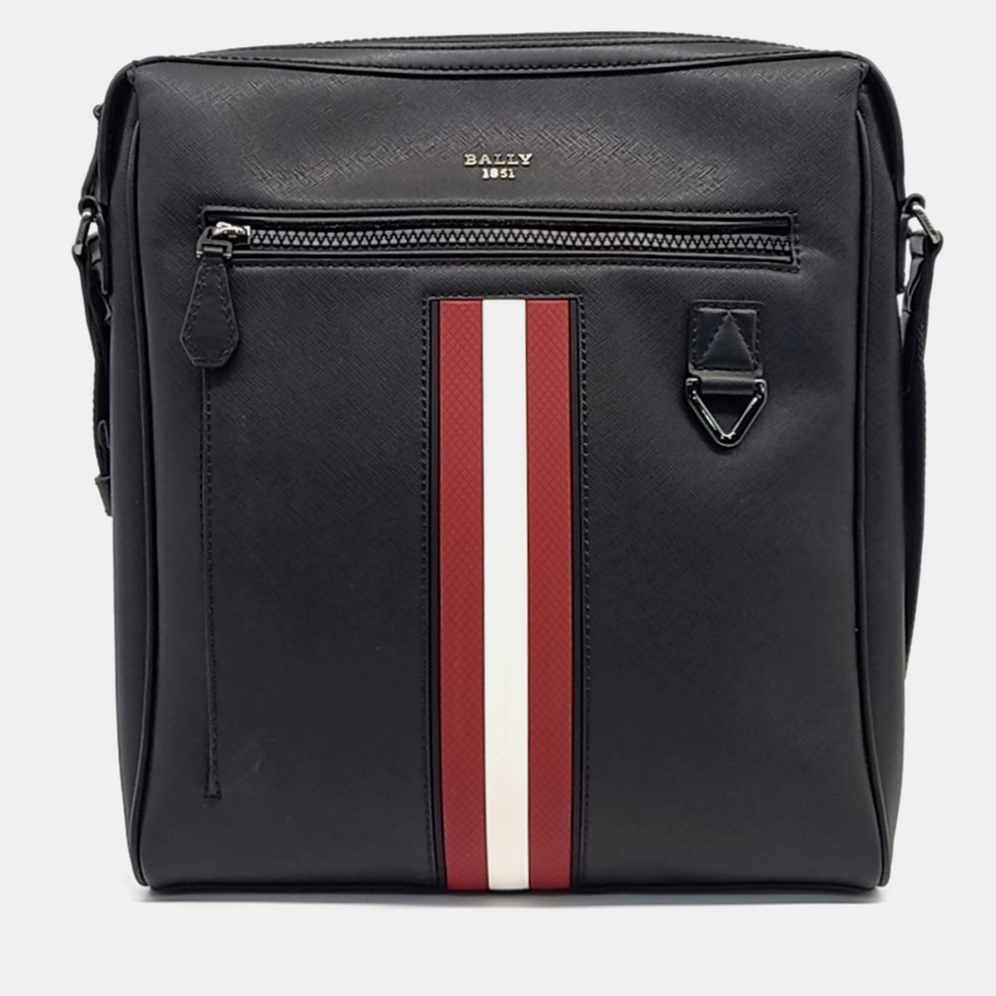 

Bally Black Red White Leather Bally Crossbody Bag