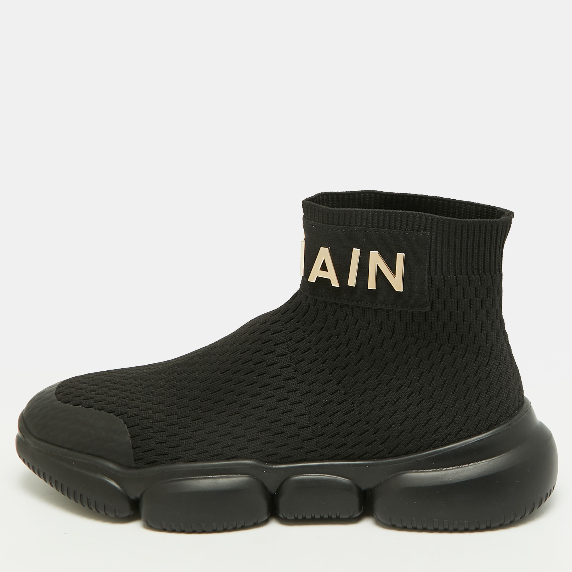 

Balmain Size  Black Stretch Knit Sock Sneakers