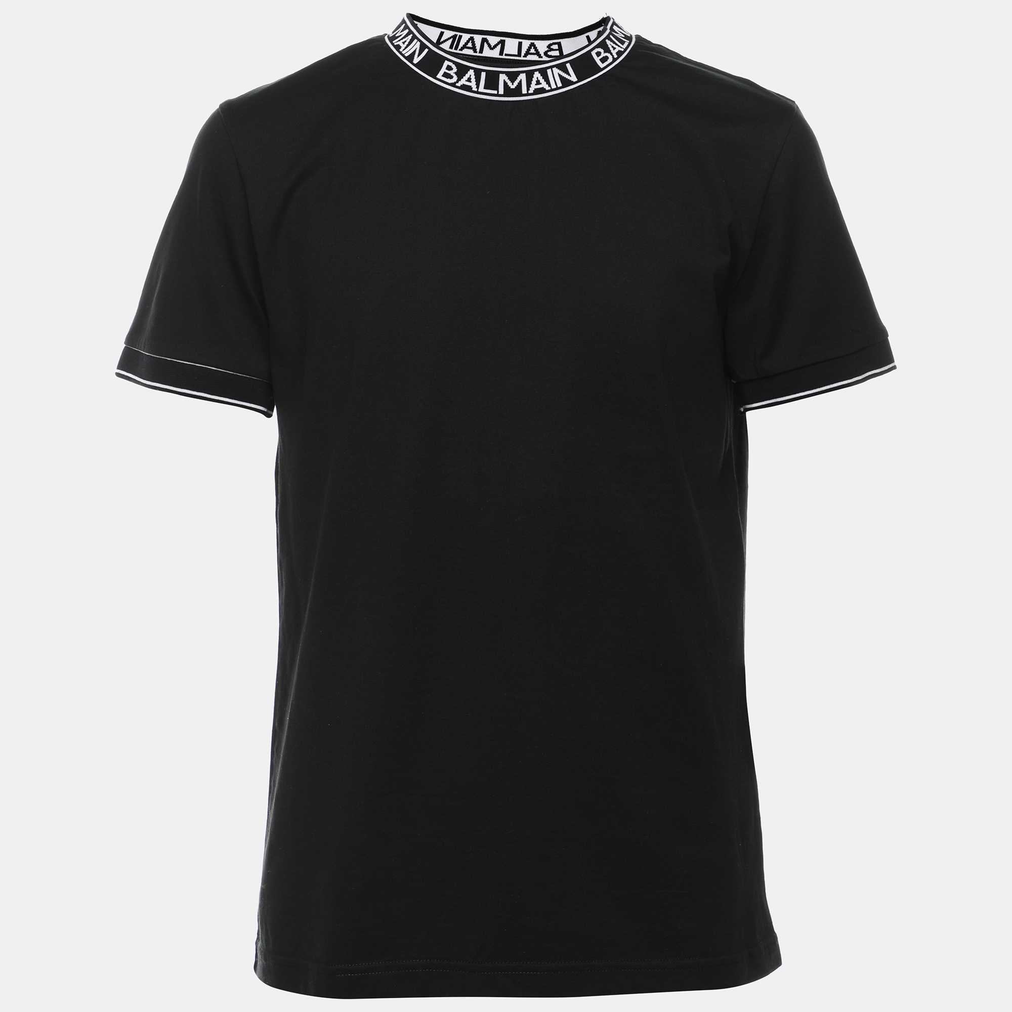 

Balmain Black Cotton Crew Neck Logo T-Shirt M