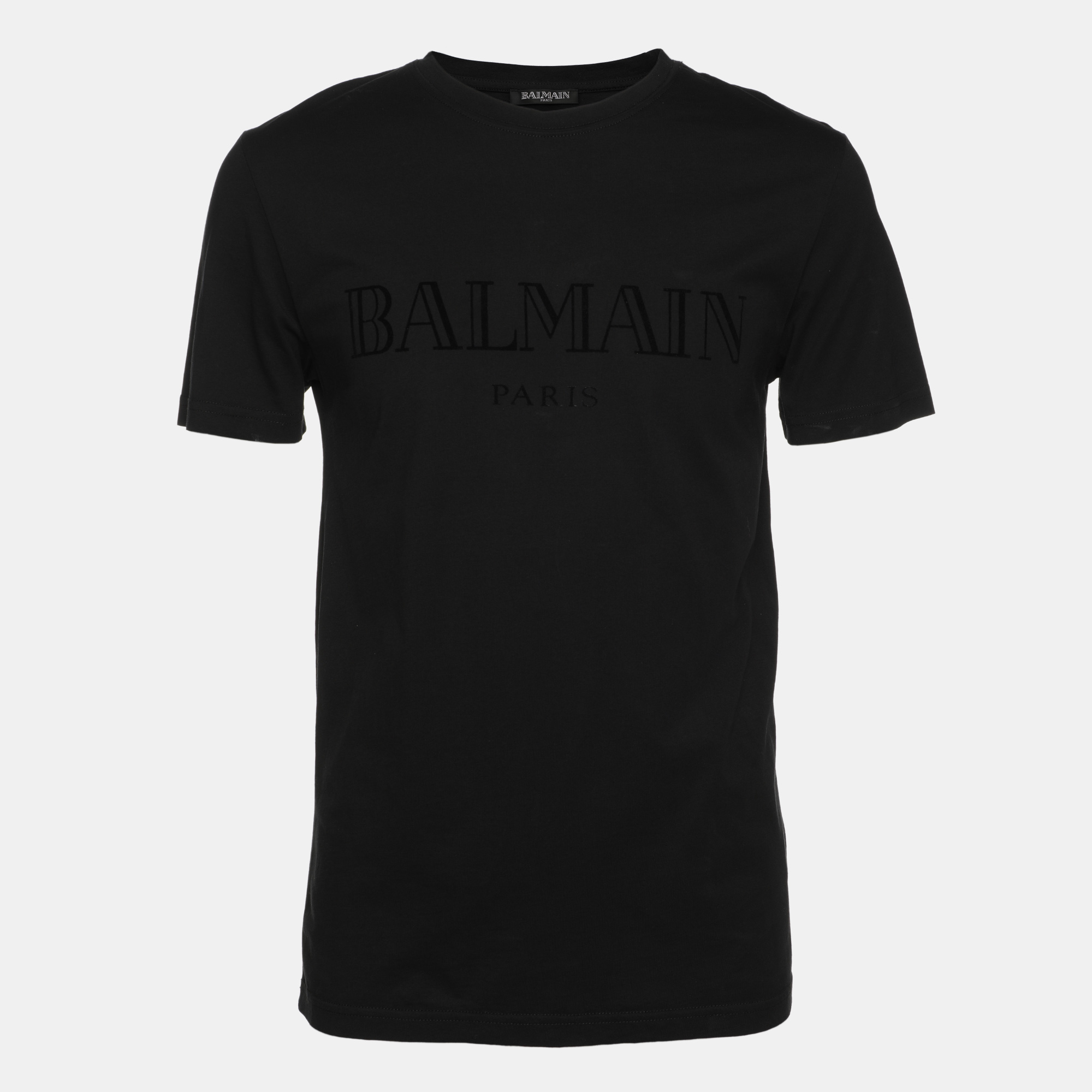 

Balmain Black Cotton Logo T-Shirt S