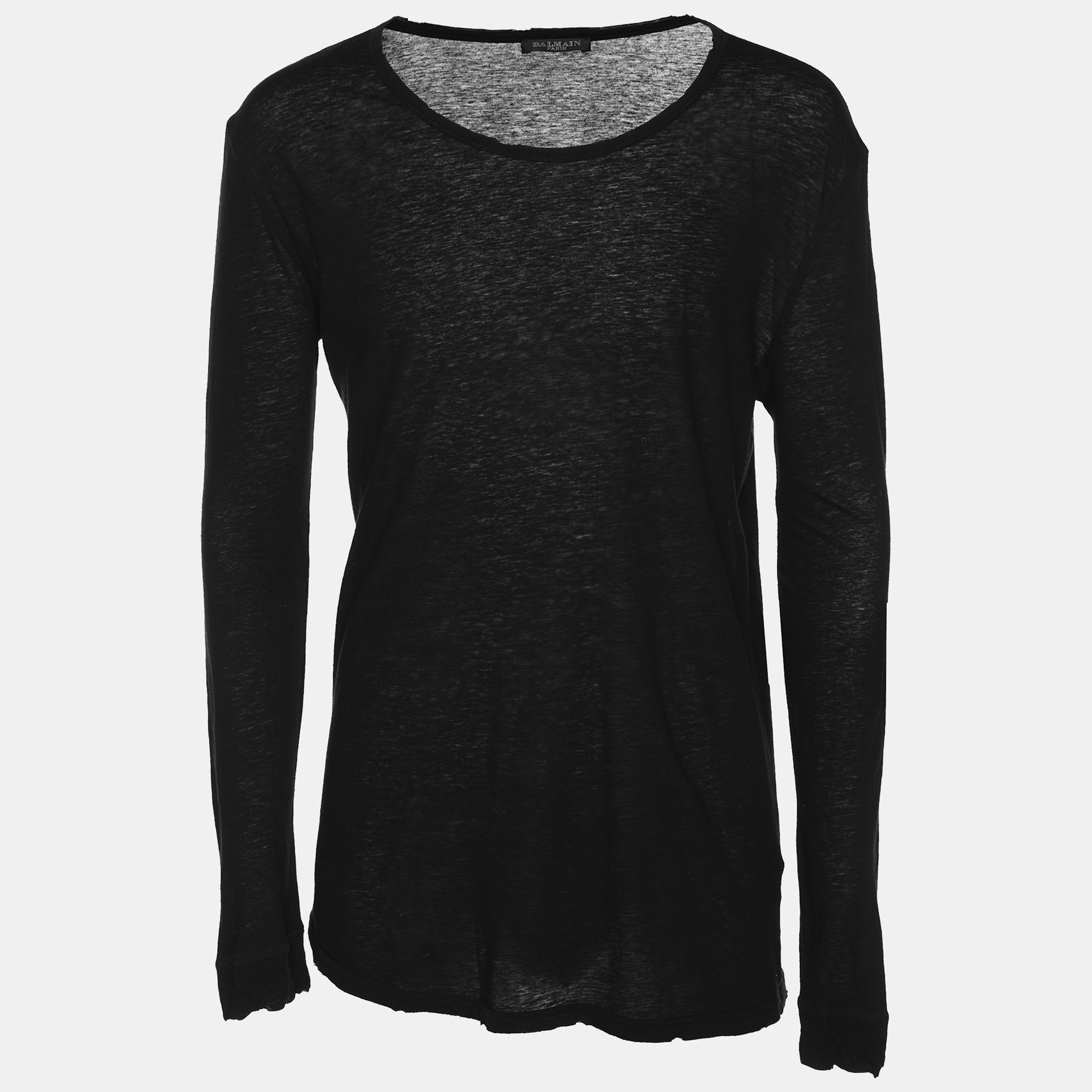 

Balmain Black Cotton Knit Sweater M