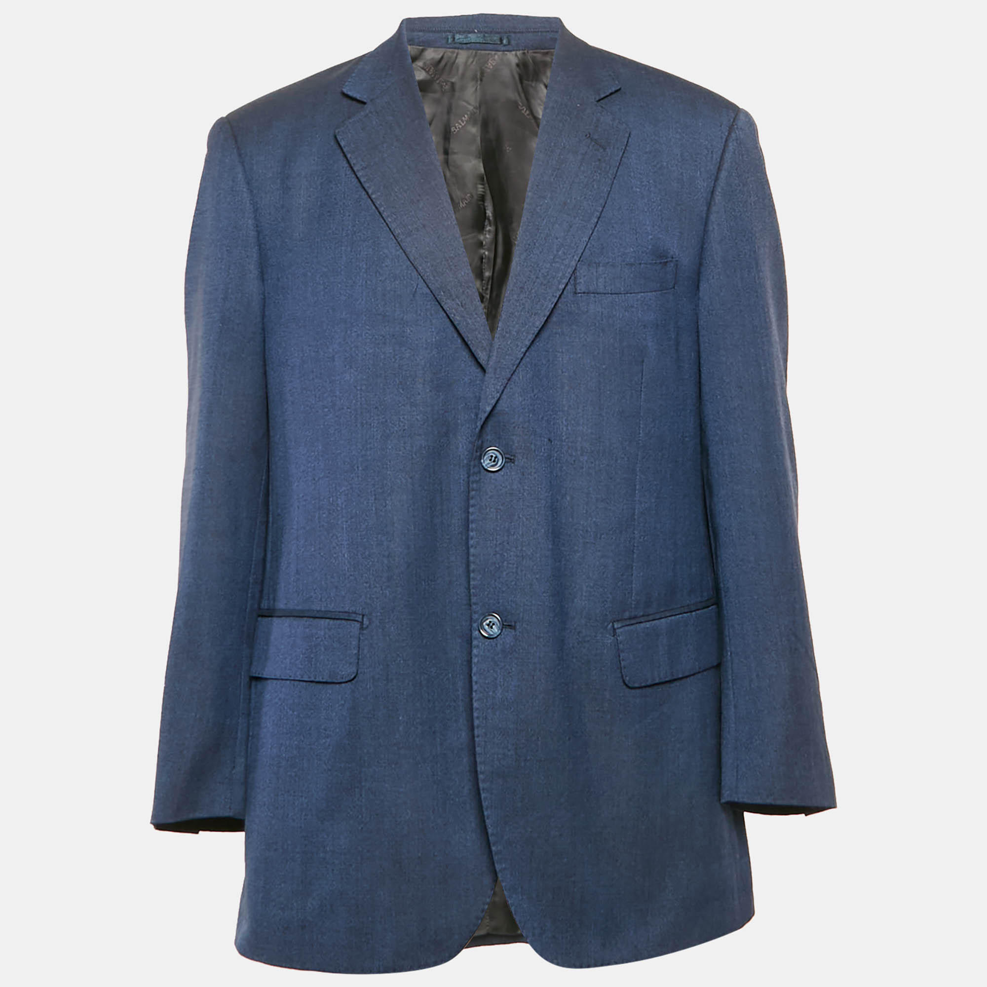 

Balmain Navy Blue Wool Single Breasted Tailored Blazer XXL