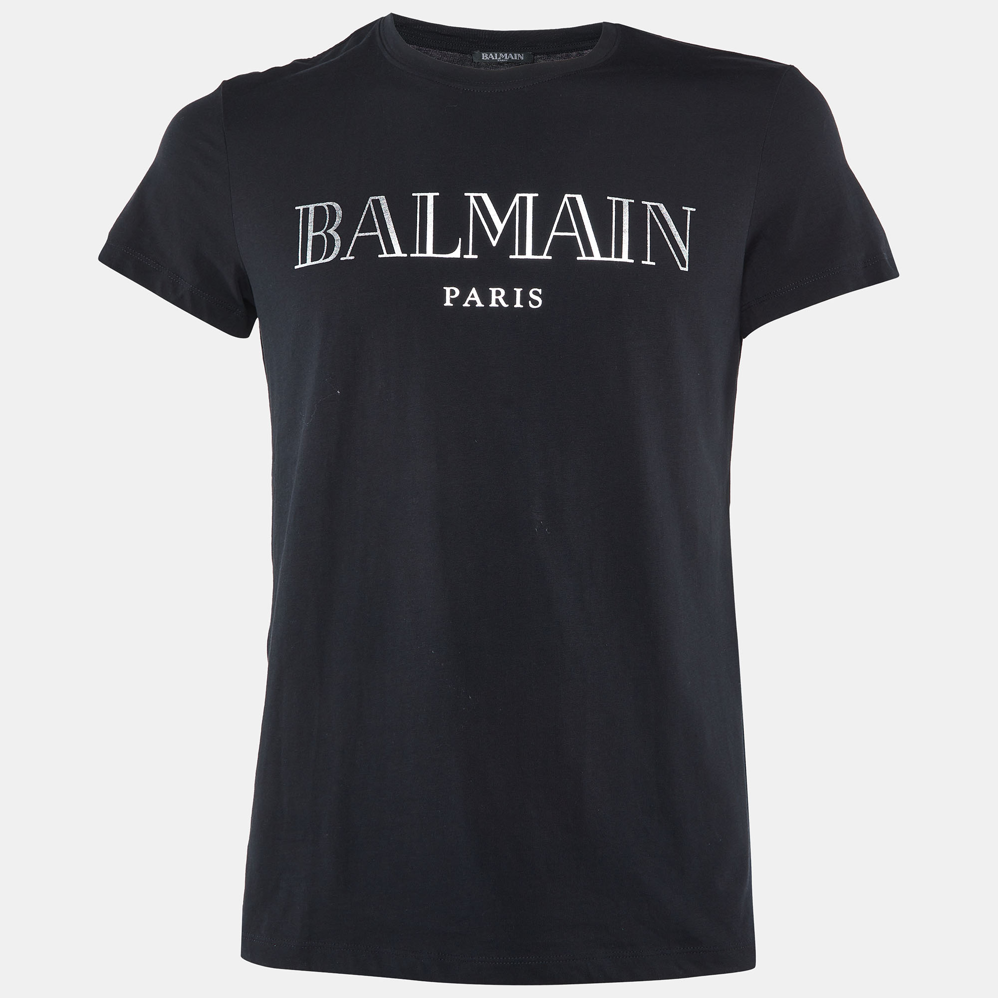 

Balmain Black Logo printed Cotton Knit T-Shirt S