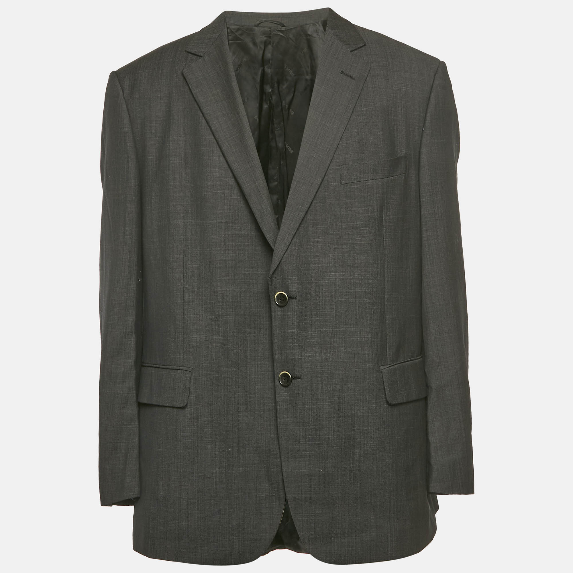 

Balmain Grey Wool Regular Fit Blazer 5XL