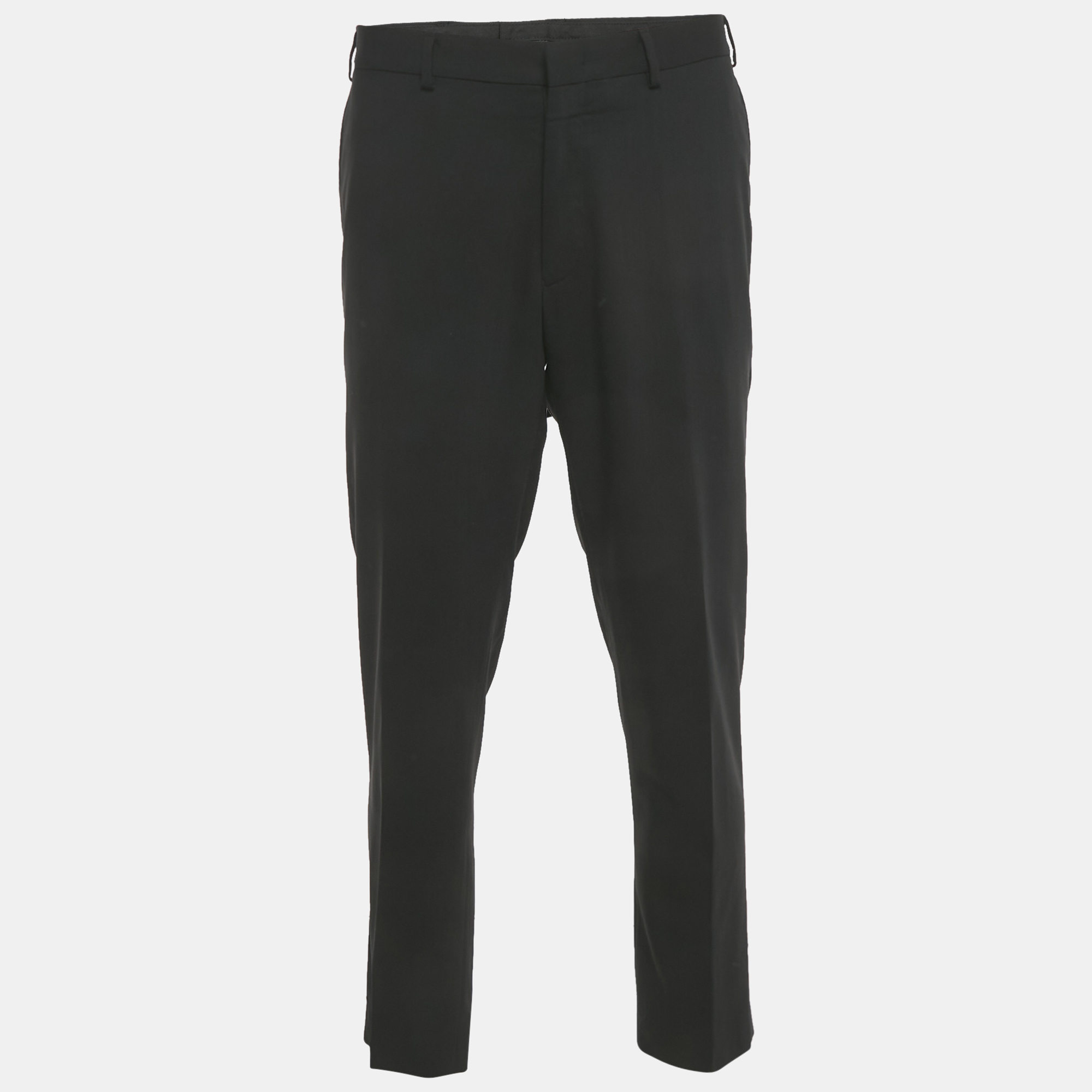 

Balmain Black Wool Super 120's High Twist Trousers XXL