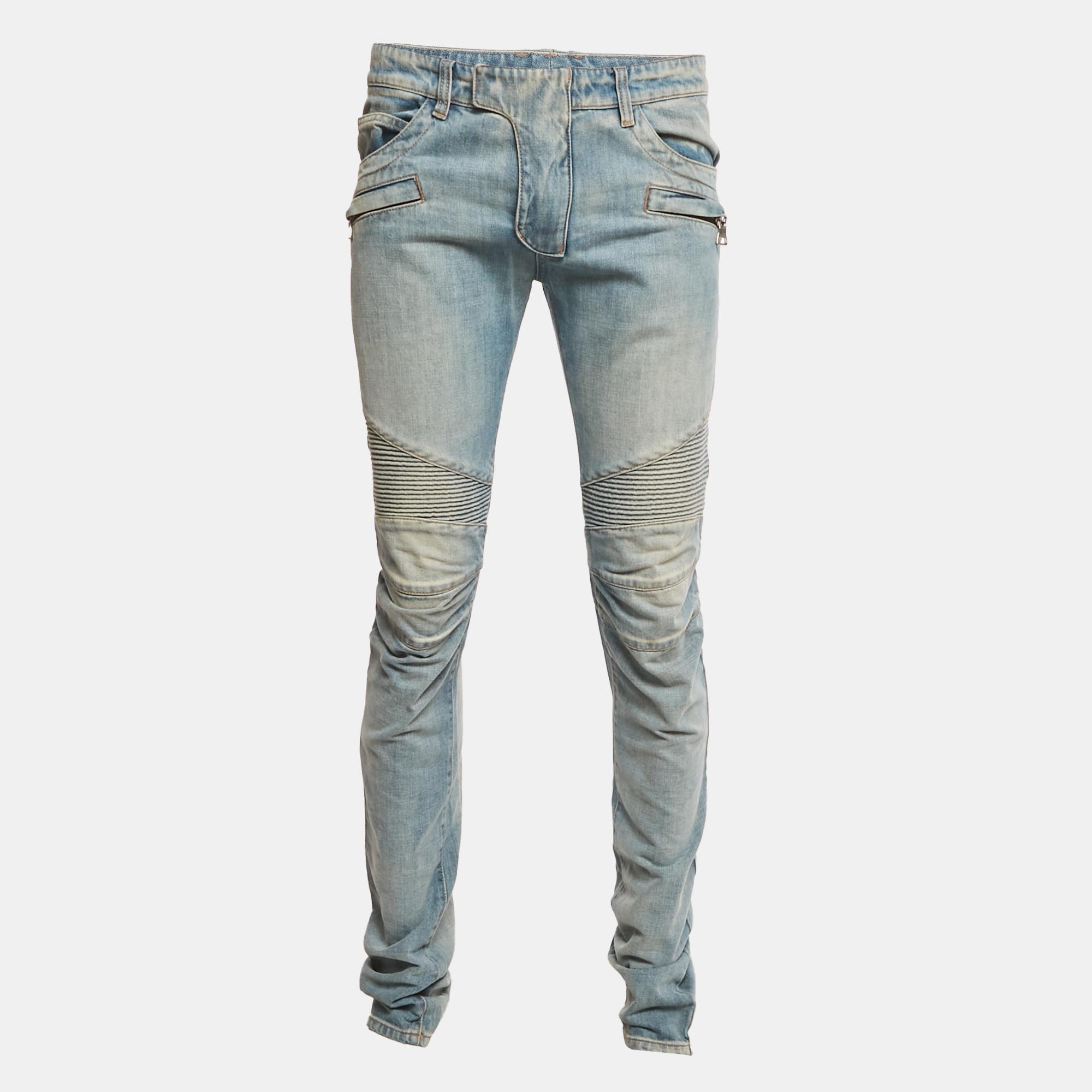 

Balmain Blue Denim Slim Fit Jeans M/Waist 33"