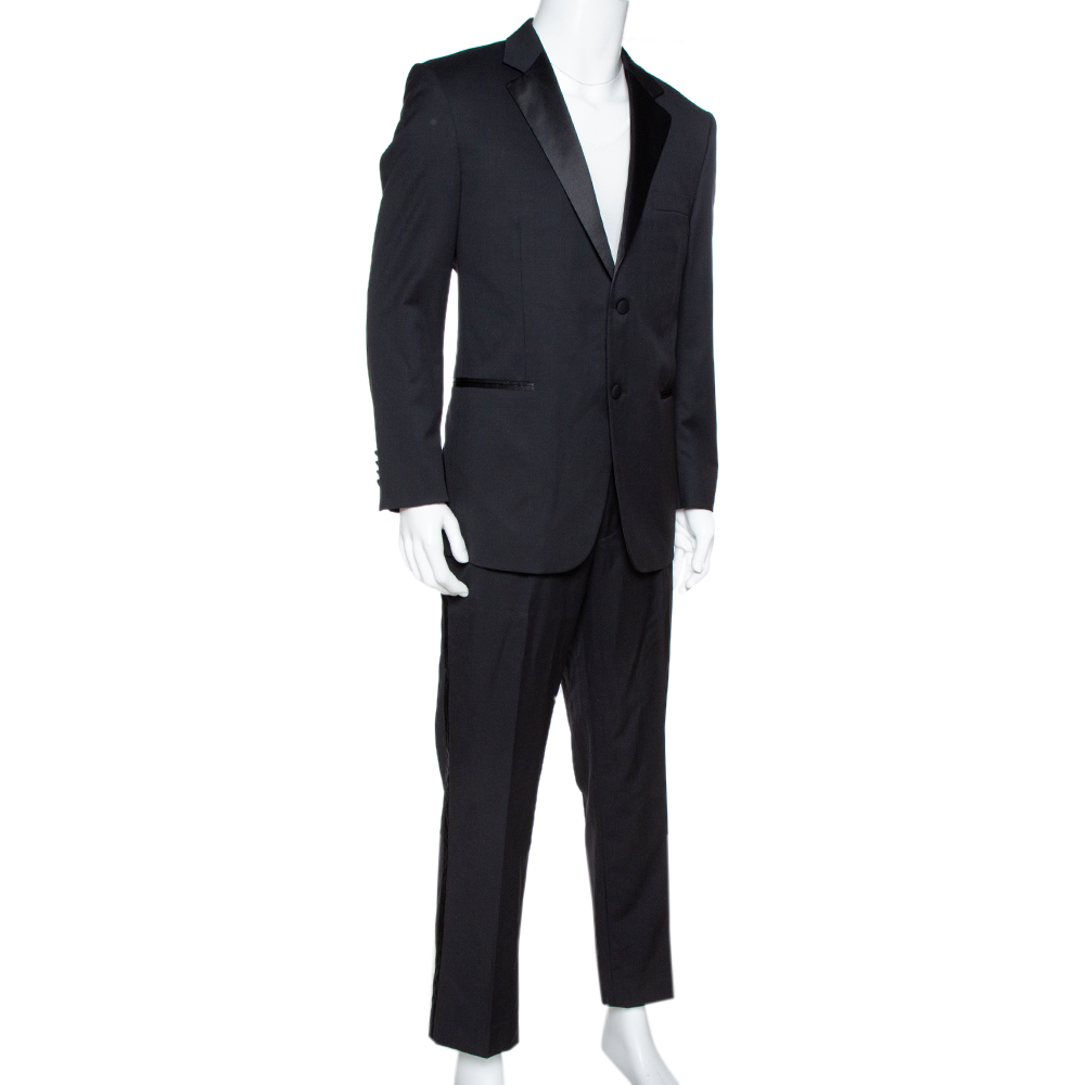 

Balmain Black Wool Tuxedo Suit