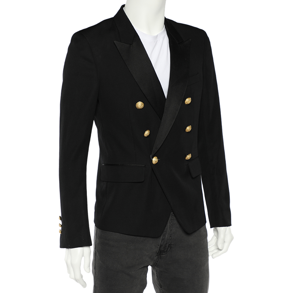 

Balmain Black Wool Double Breasted Blazer